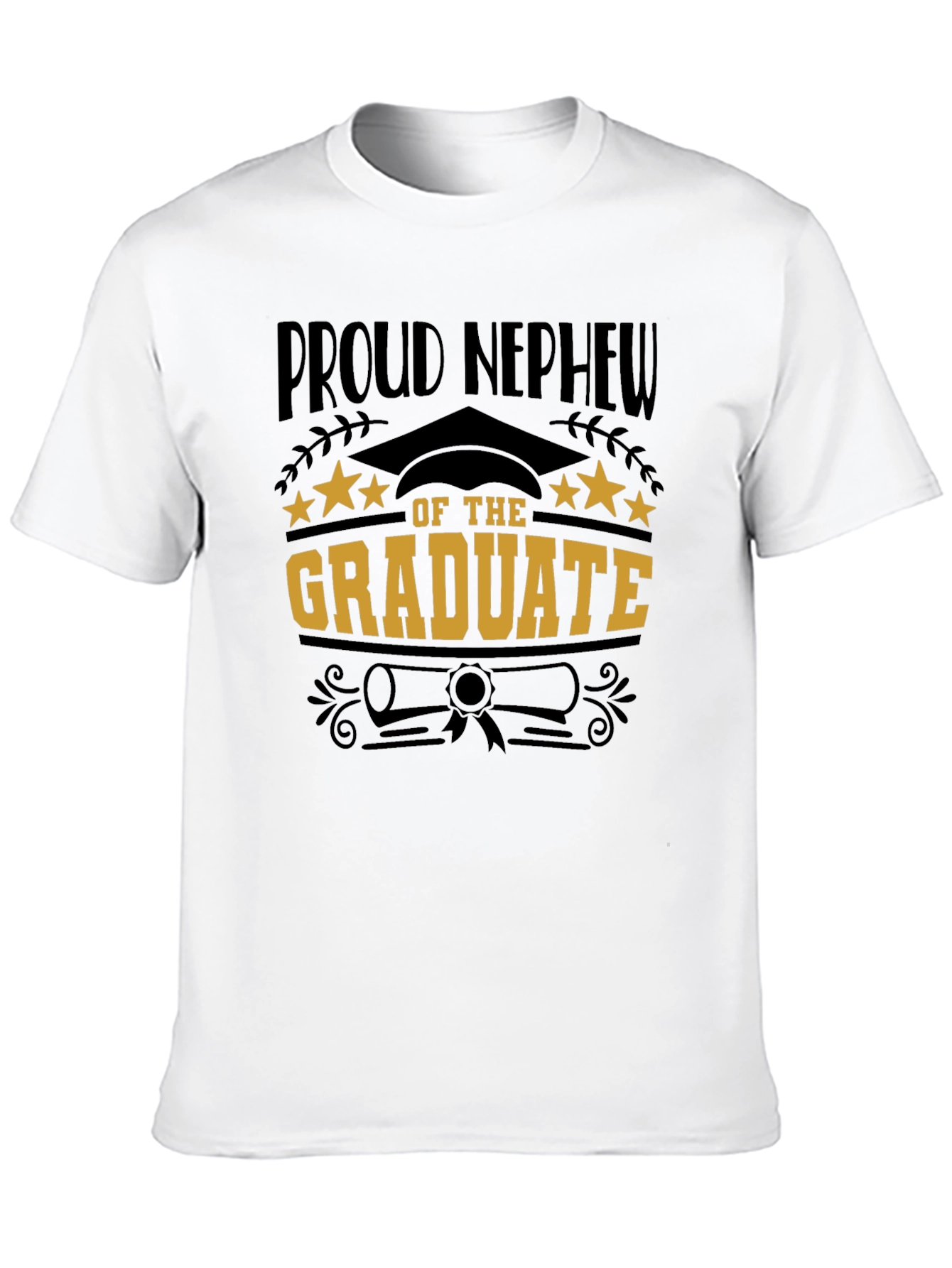 Proud Nephew of the Graduate Black T-Shirt