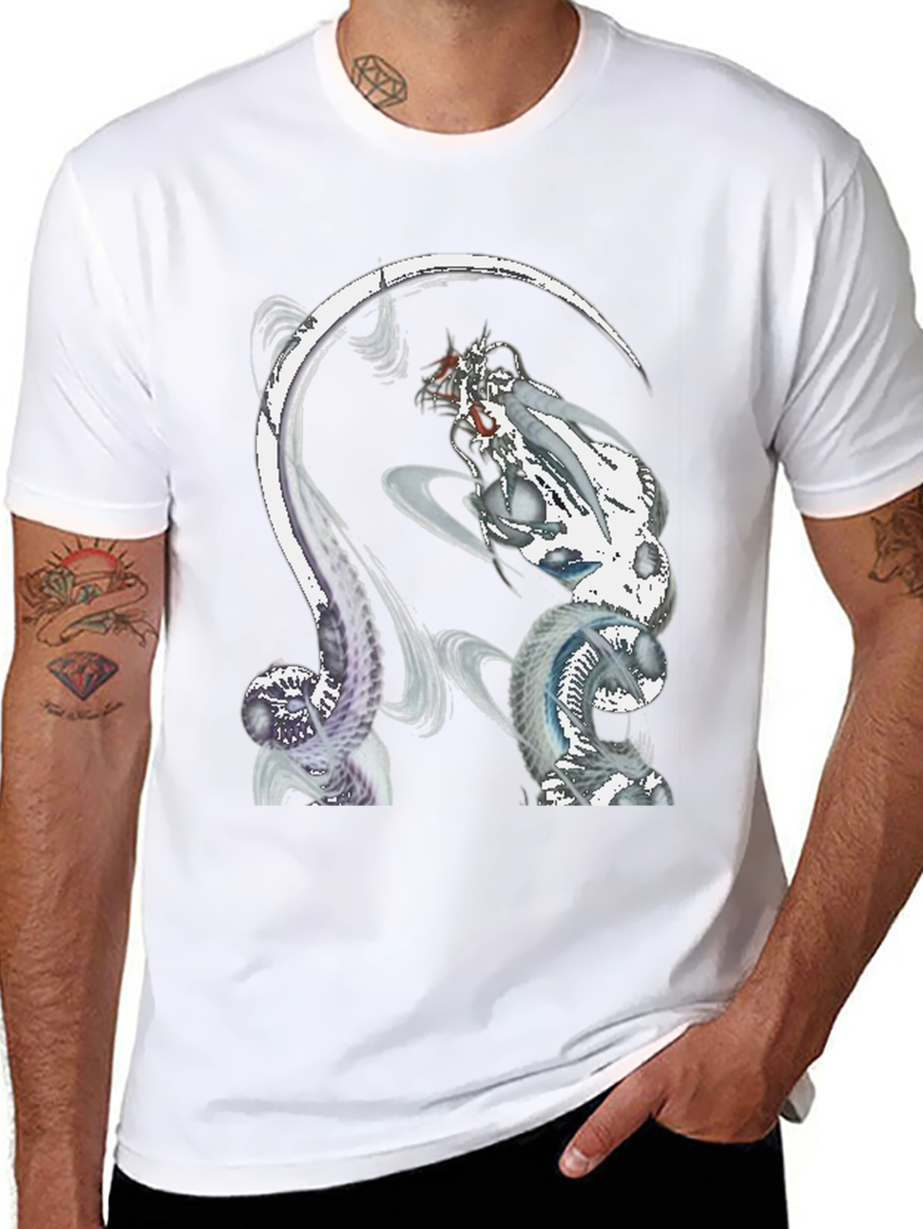 Fantasy Creature Graphic Black T-Shirt