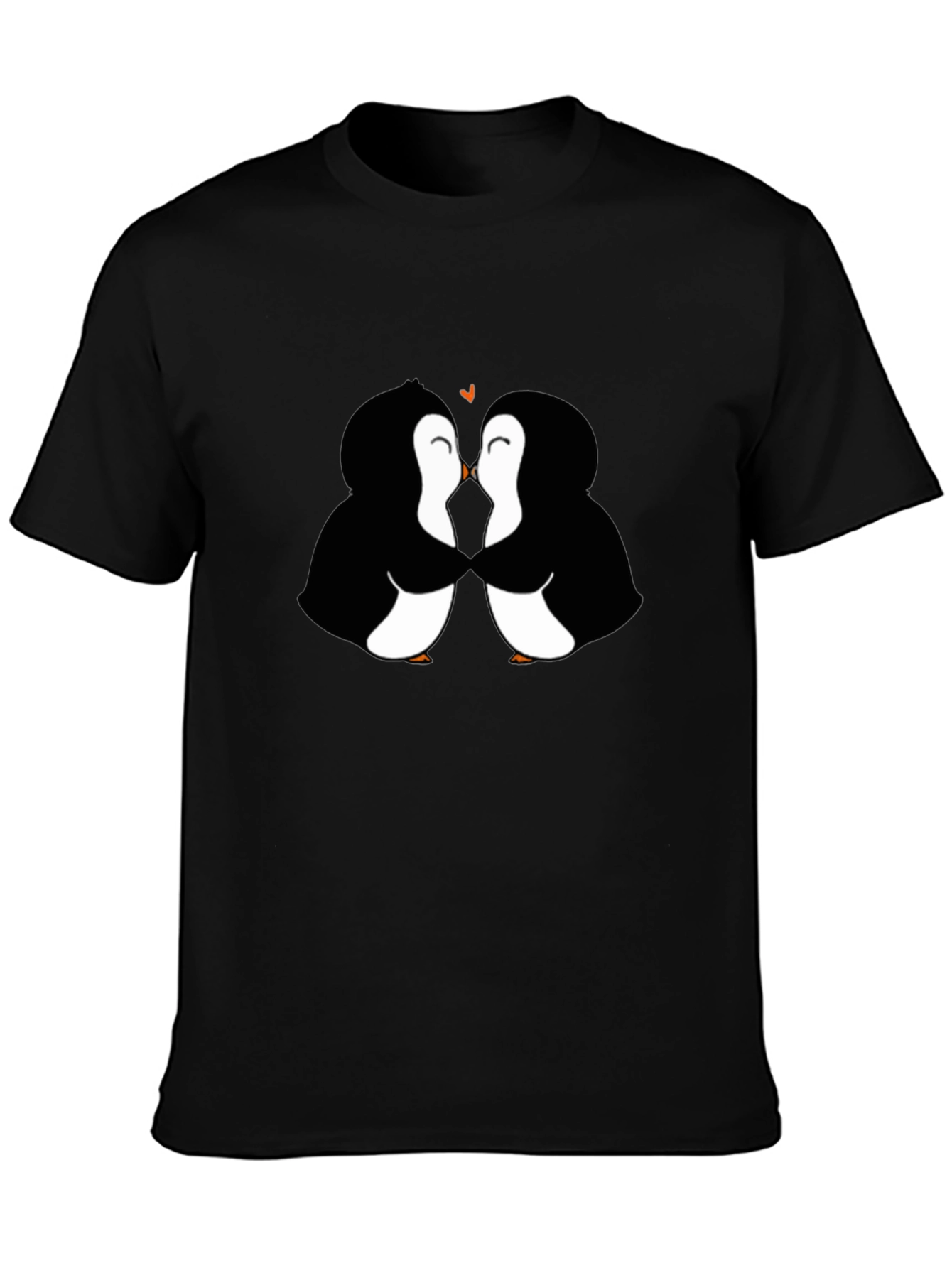 Penguin Love Black T-Shirt