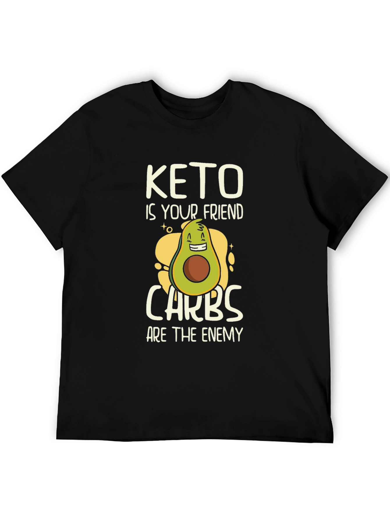 Keto is Your Friend Graphic T-Shirt - Black