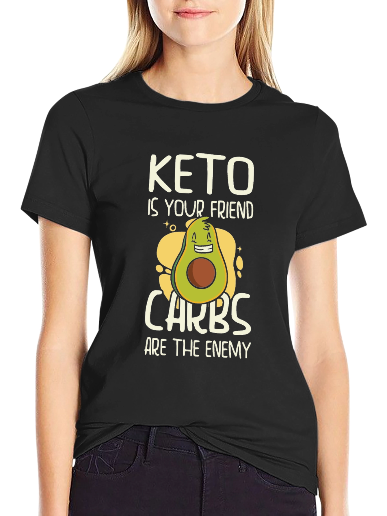 Keto is Your Friend Graphic T-Shirt - Black