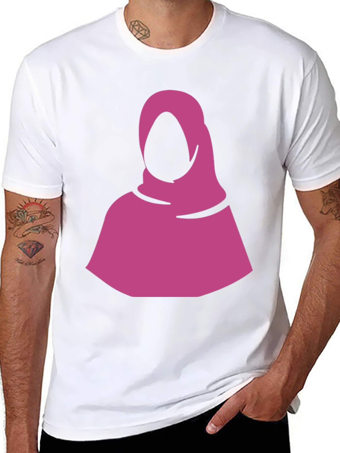 Minimalist Hijab Graphic Tee - Black