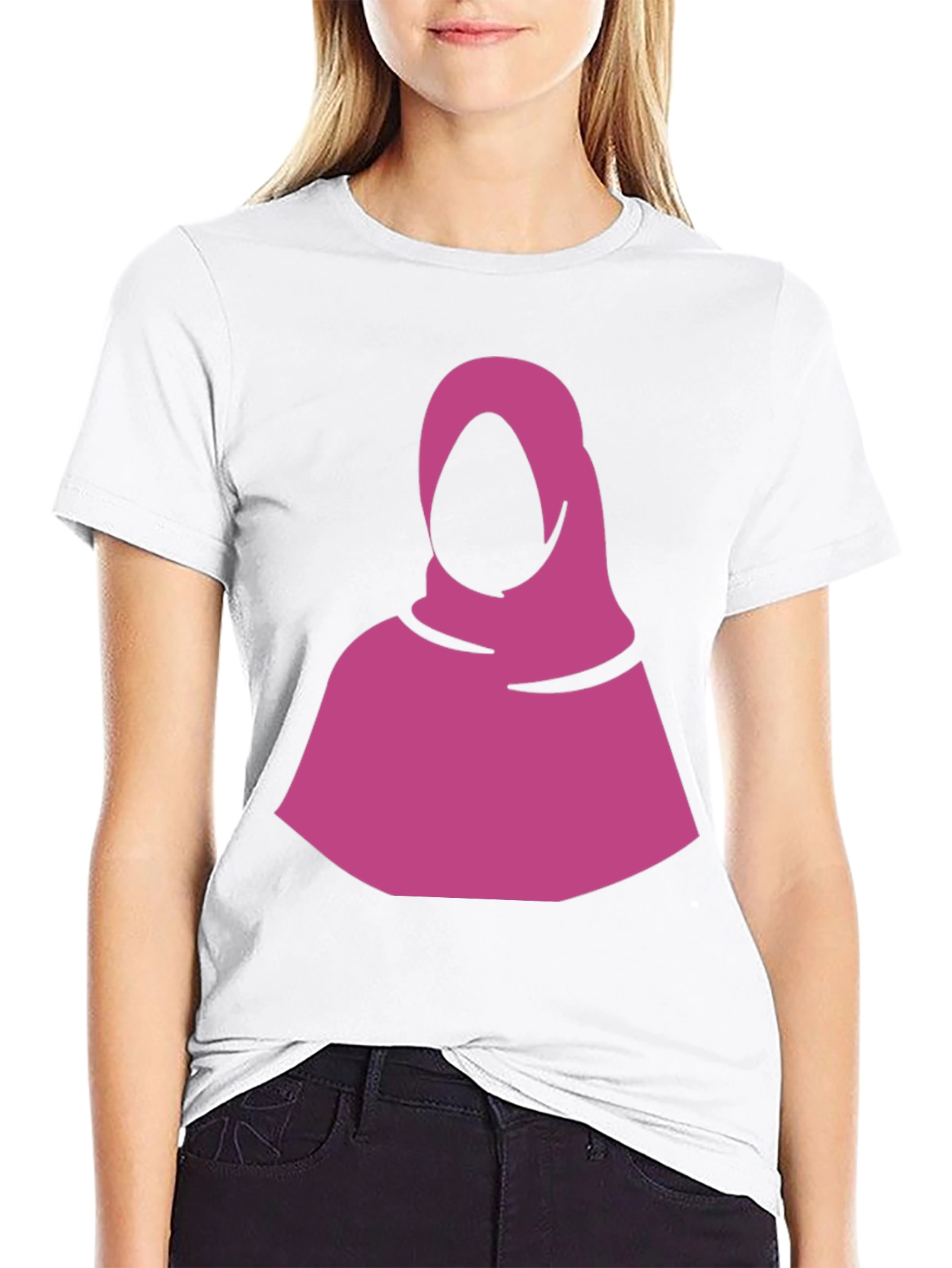 Minimalist Hijab Graphic Tee - Black