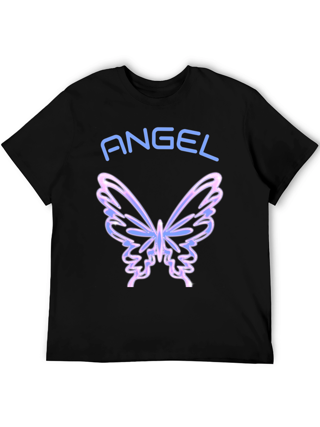 Angel Butterfly Graphic Tee - Black