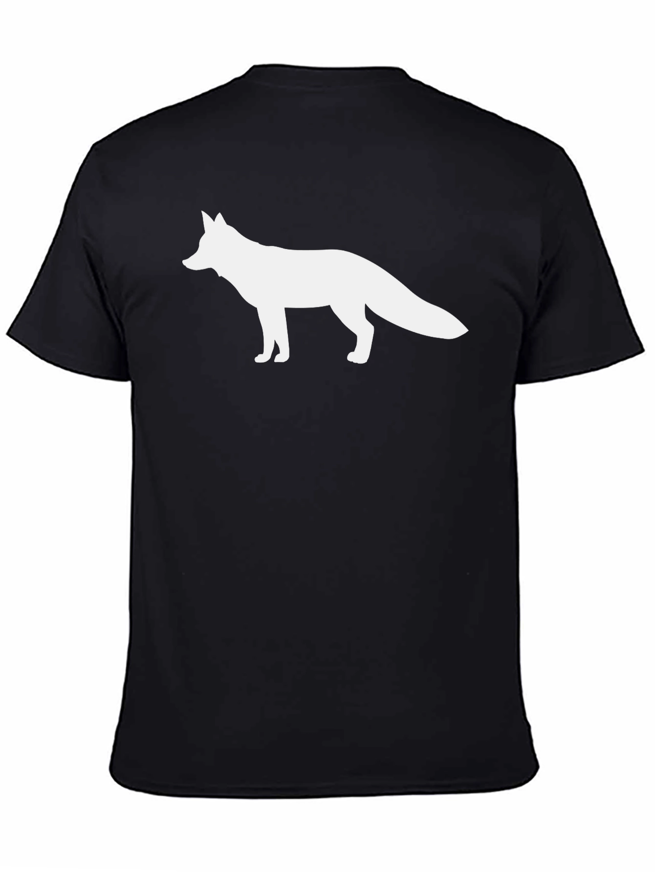 Fox Silhouette Graphic Tee - Black Cotton T-Shirt