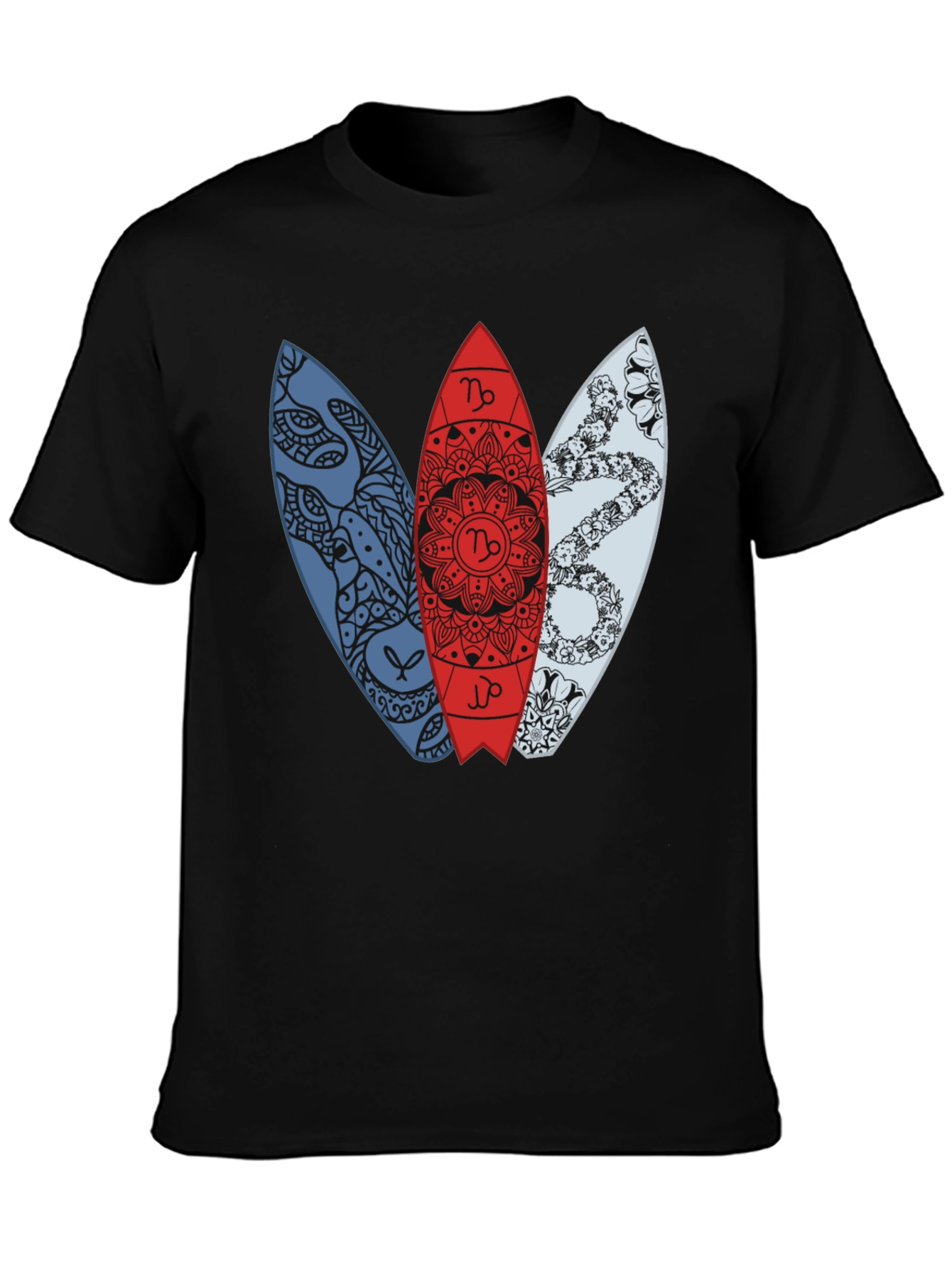Surfboard Zodiac T-Shirt - Capricorn Design
