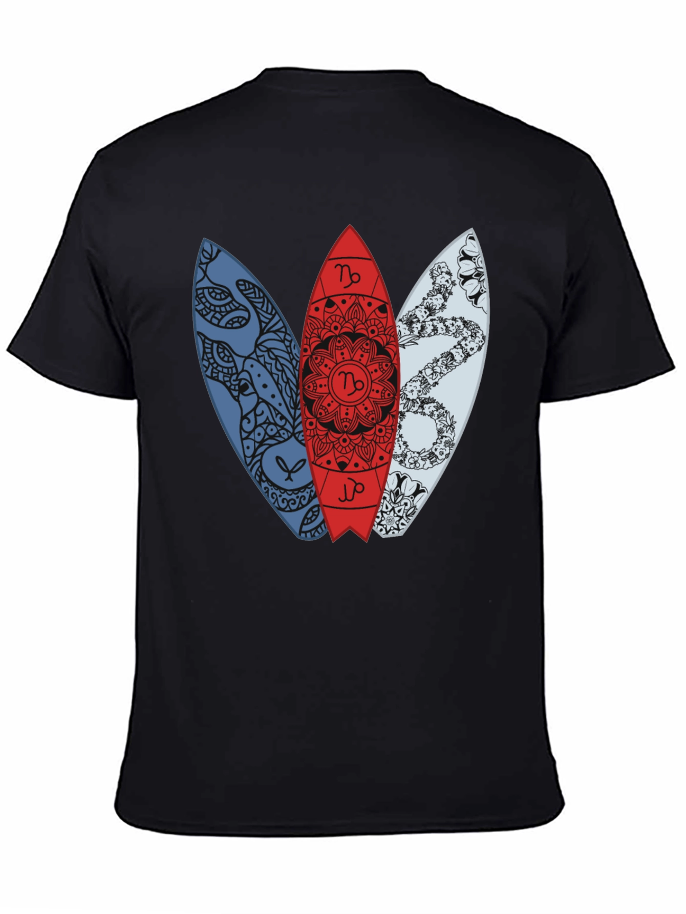 Surfboard Zodiac T-Shirt - Capricorn Design