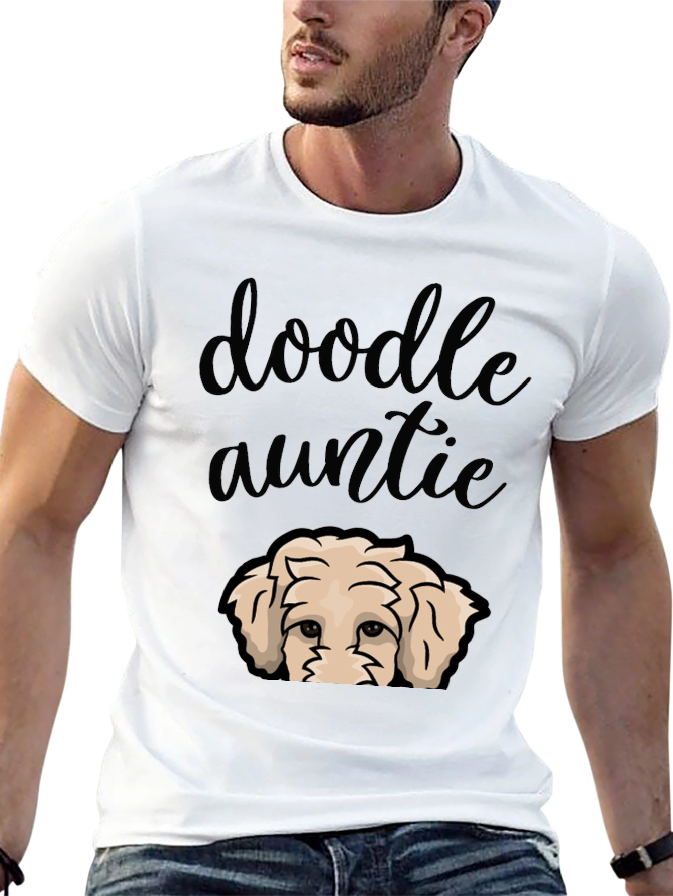 Doodle Auntie T-Shirt - Cute Dog Lover Tee