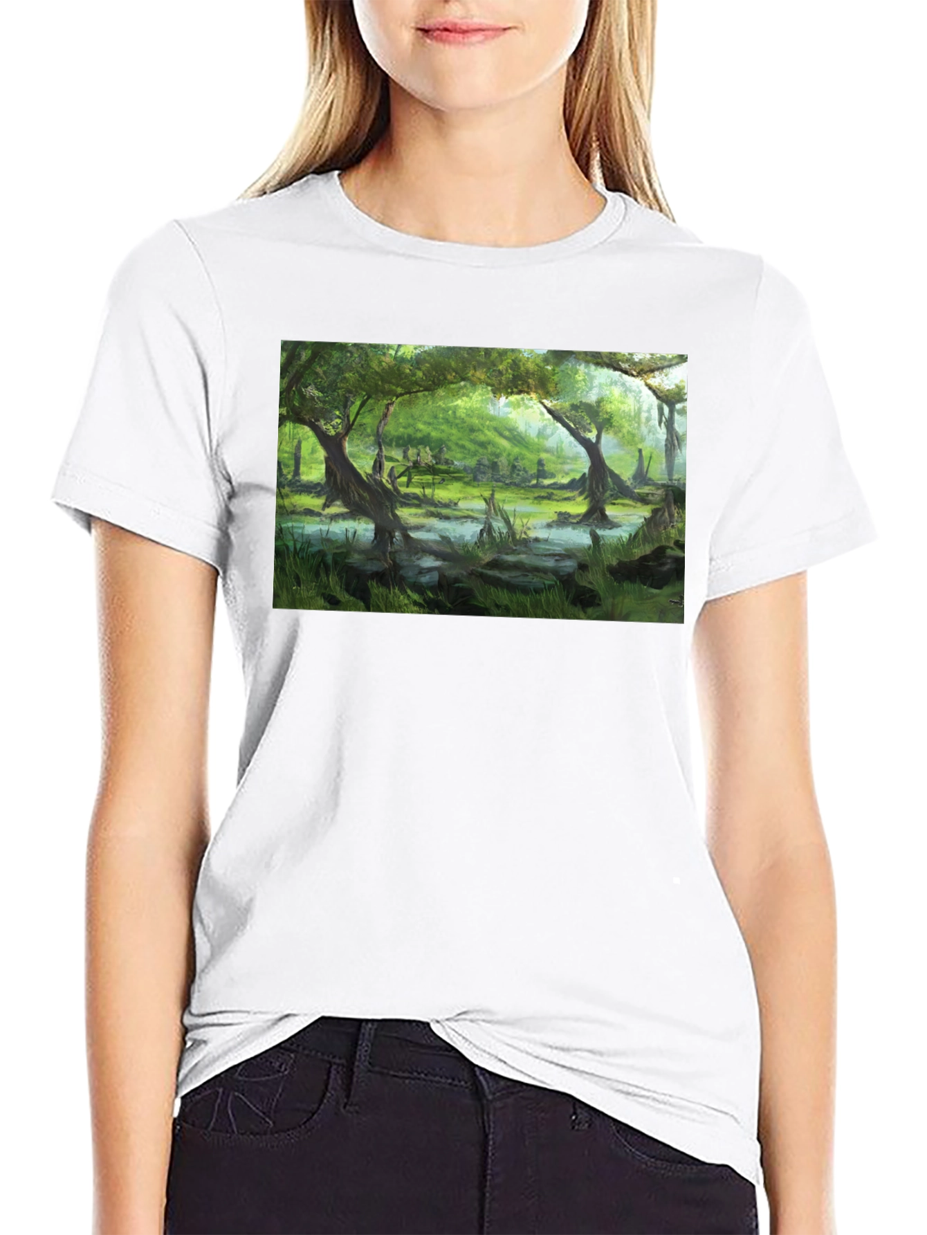 Swamp Scene Graphic T-Shirt