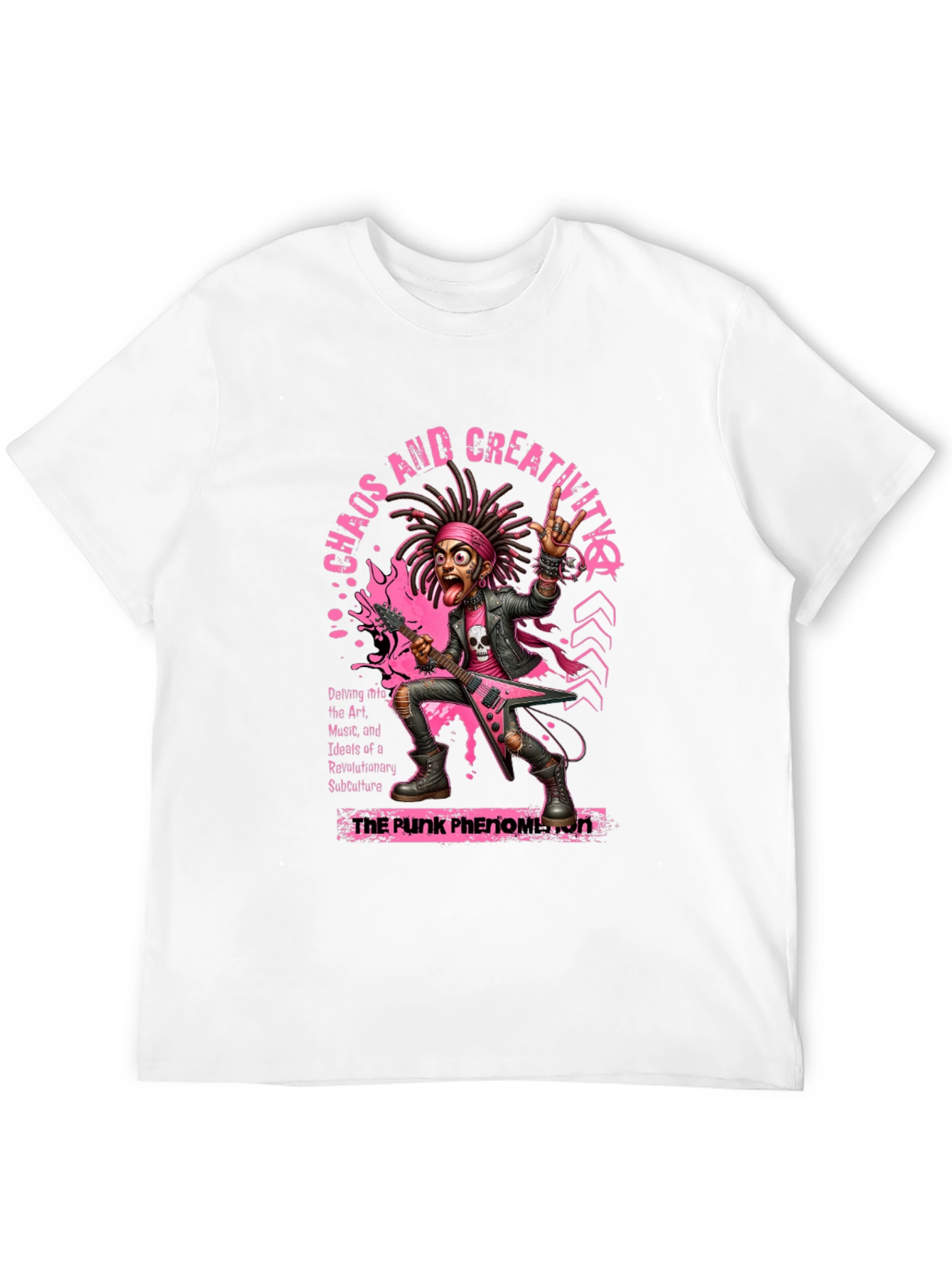 Chaos and Creativity Punk Graphic T-Shirt
