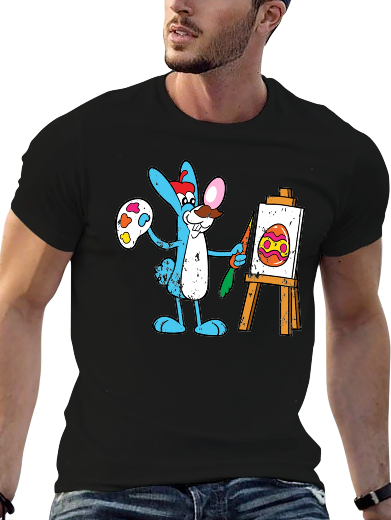Easter Bunny Artist Graphic Tee