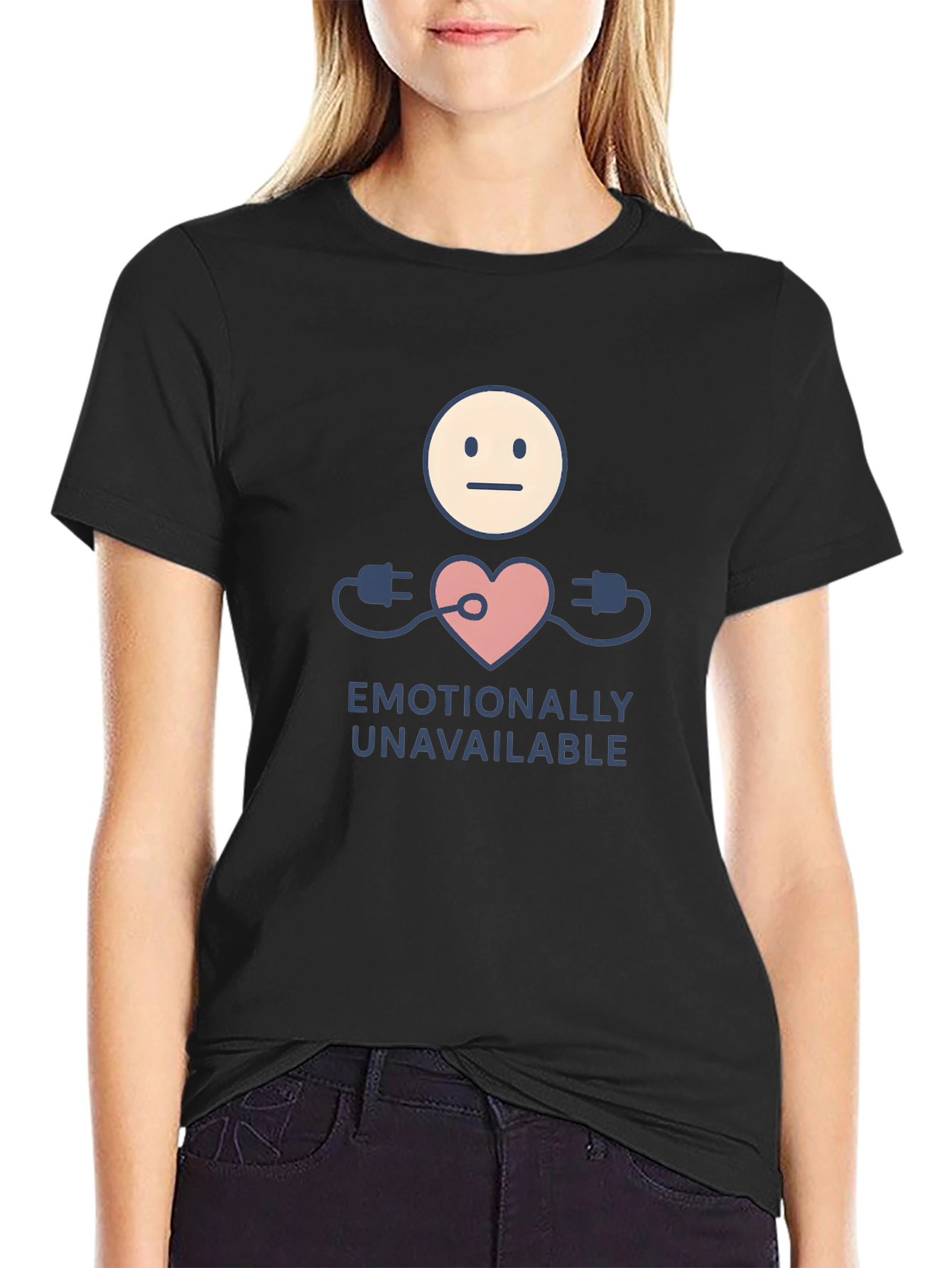 Emotionally Unavailable Graphic Tee - Black Unisex Shirt