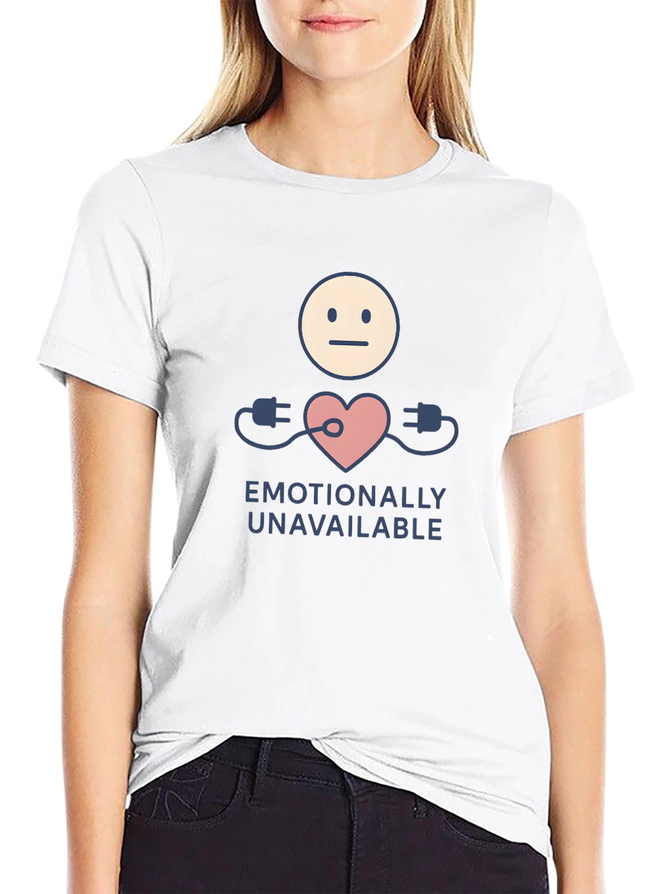 Emotionally Unavailable Graphic Tee - Black Unisex Shirt