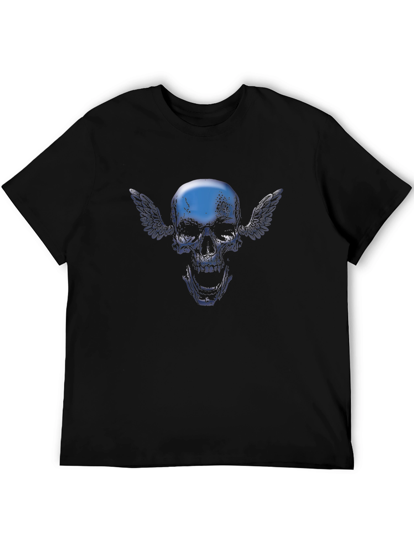 Winged Skull Graphic Tee - Black