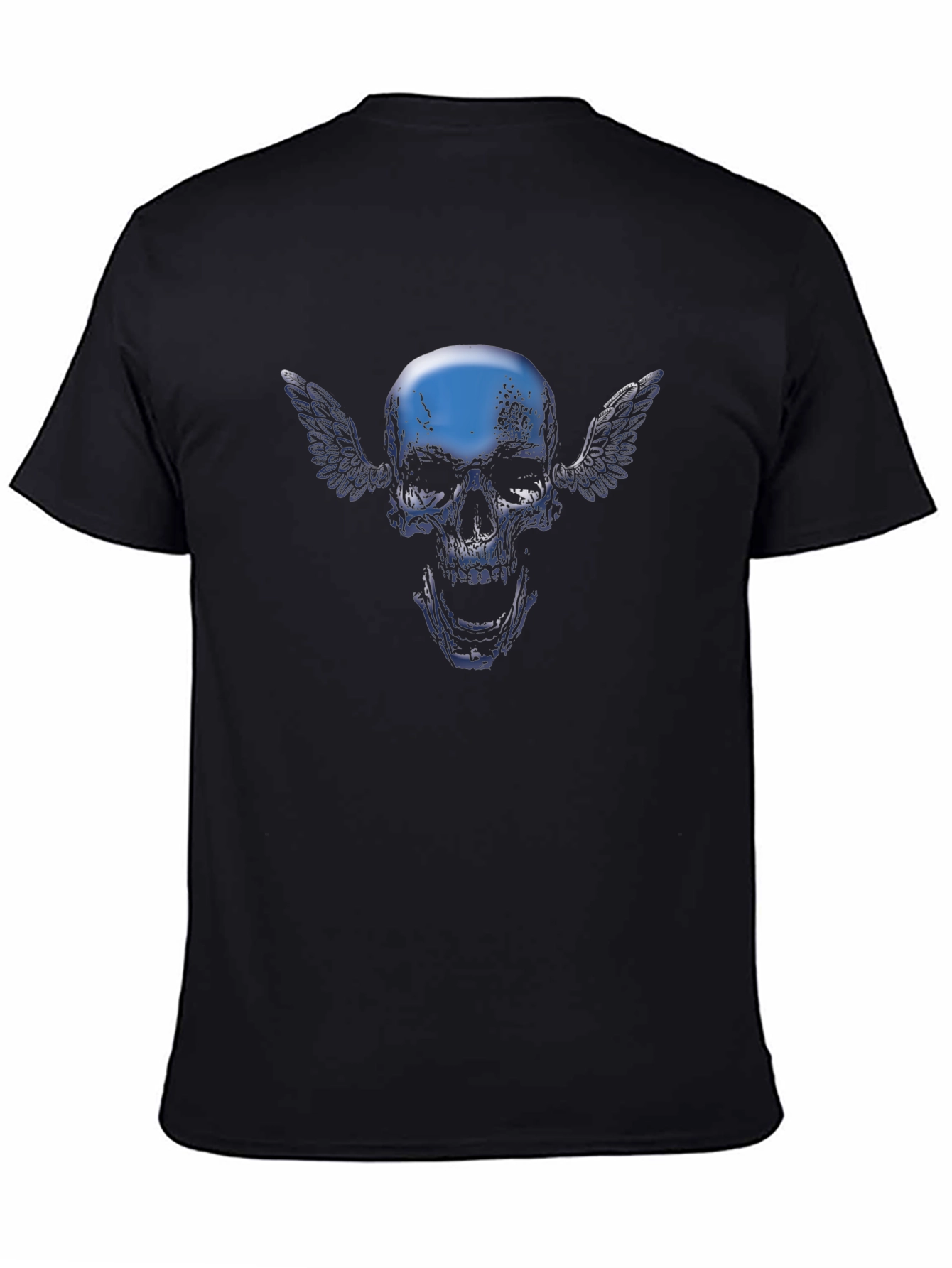 Winged Skull Graphic Tee - Black