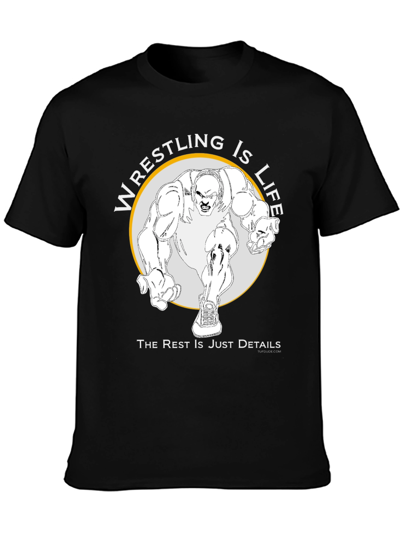 Wrestling Is Life Black Graphic Tee