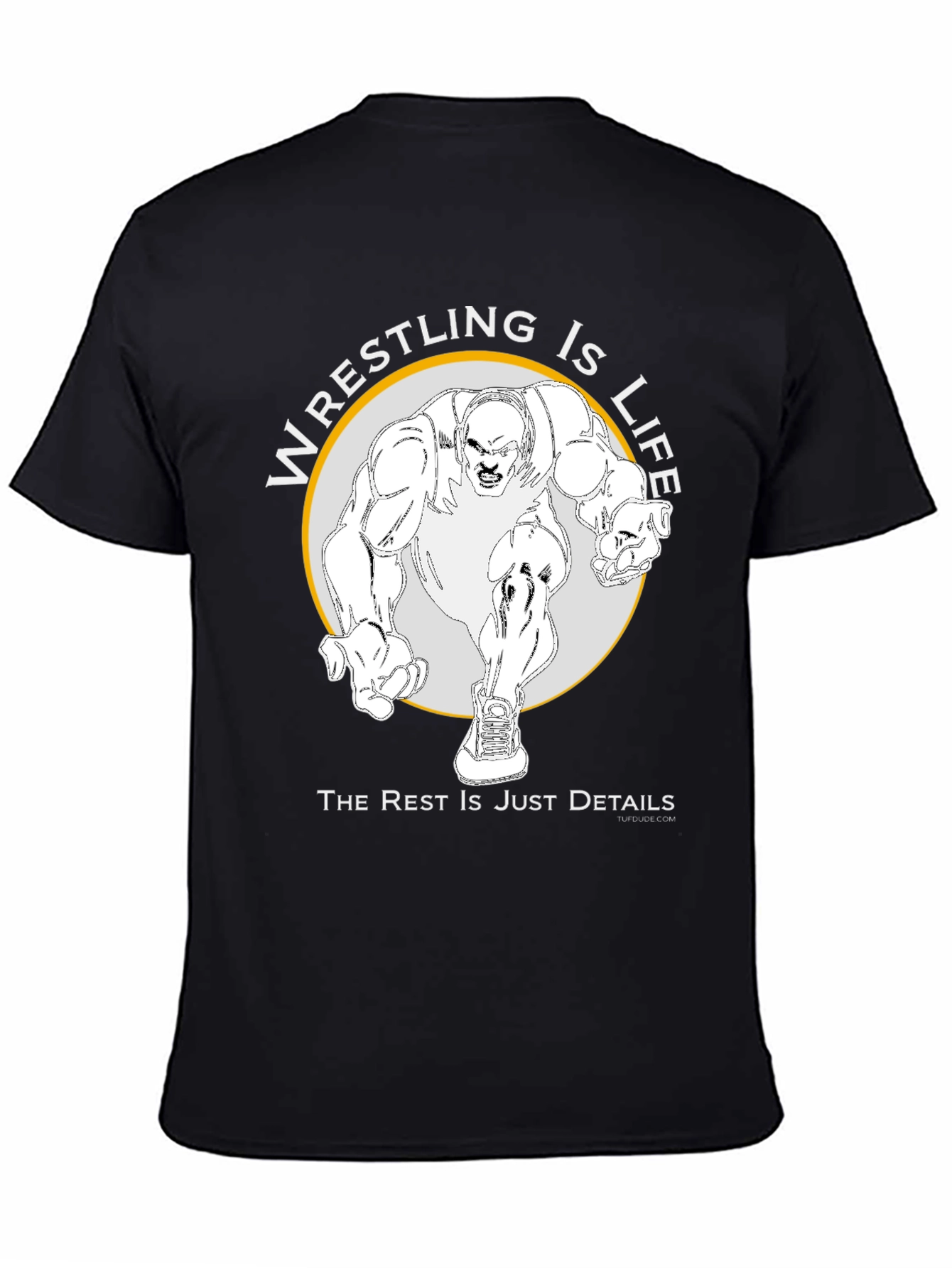 Wrestling Is Life Black Graphic Tee