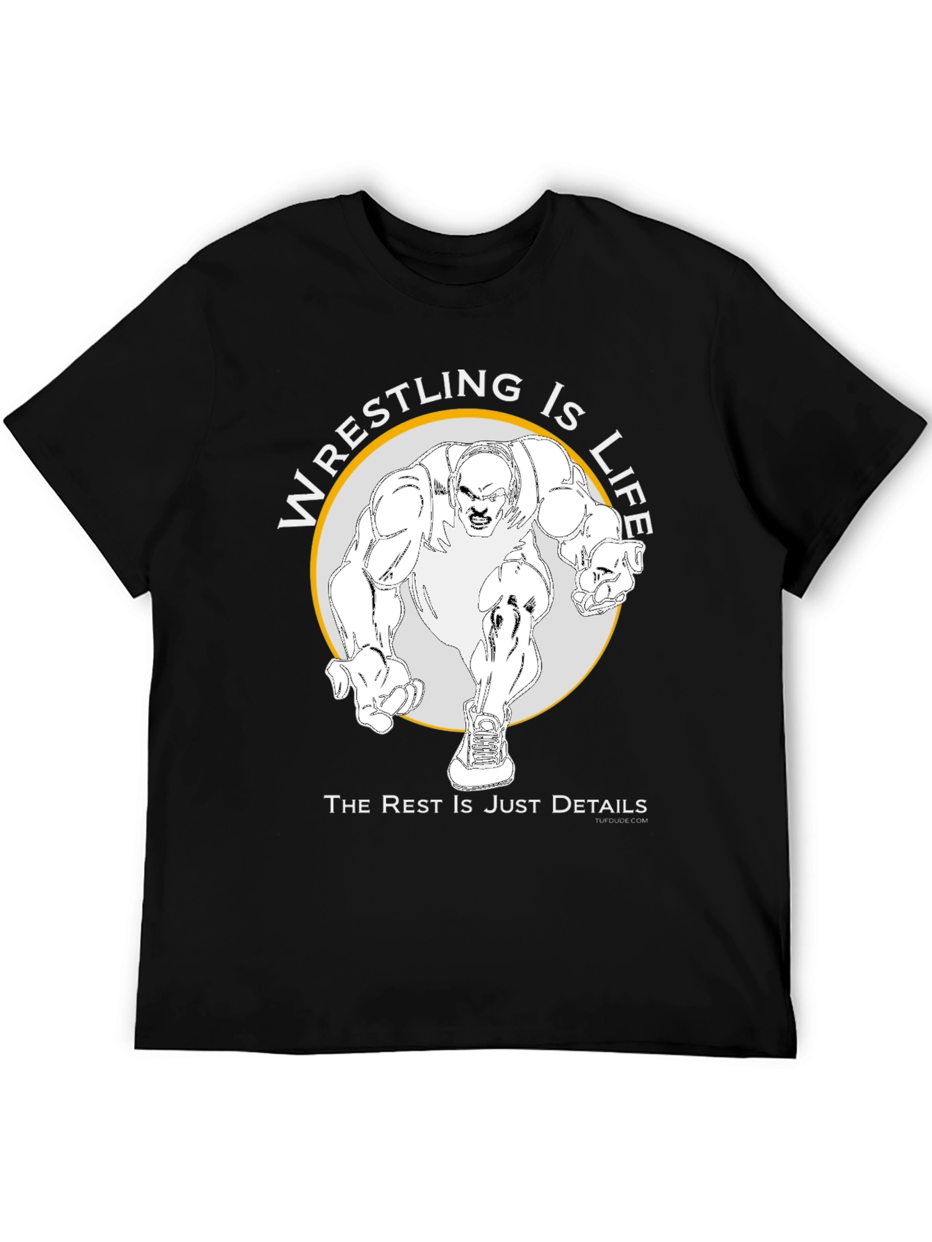 Wrestling Is Life Black Graphic Tee