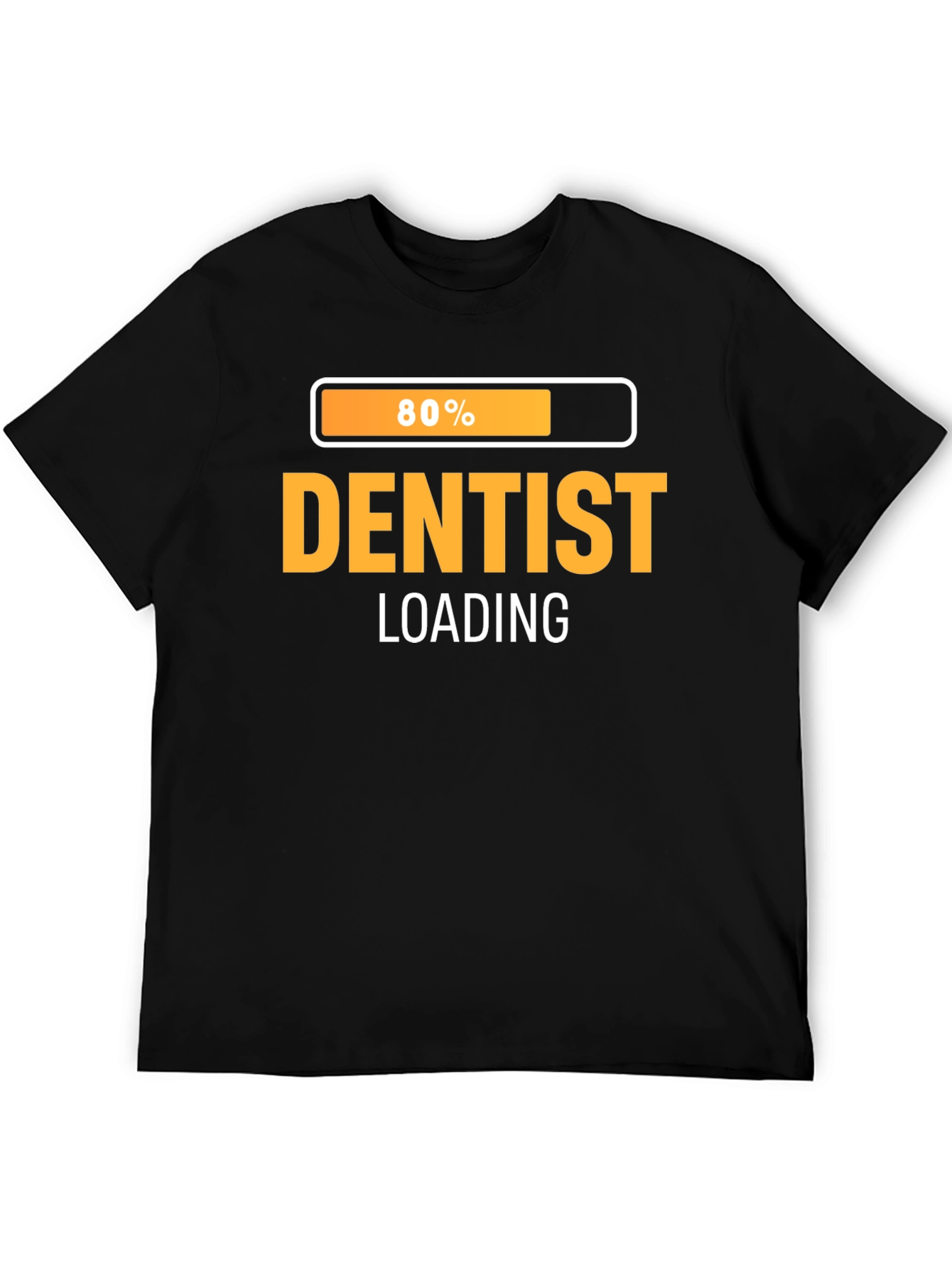 Dentist Loading Graphic T-Shirt - Black Cotton Tee