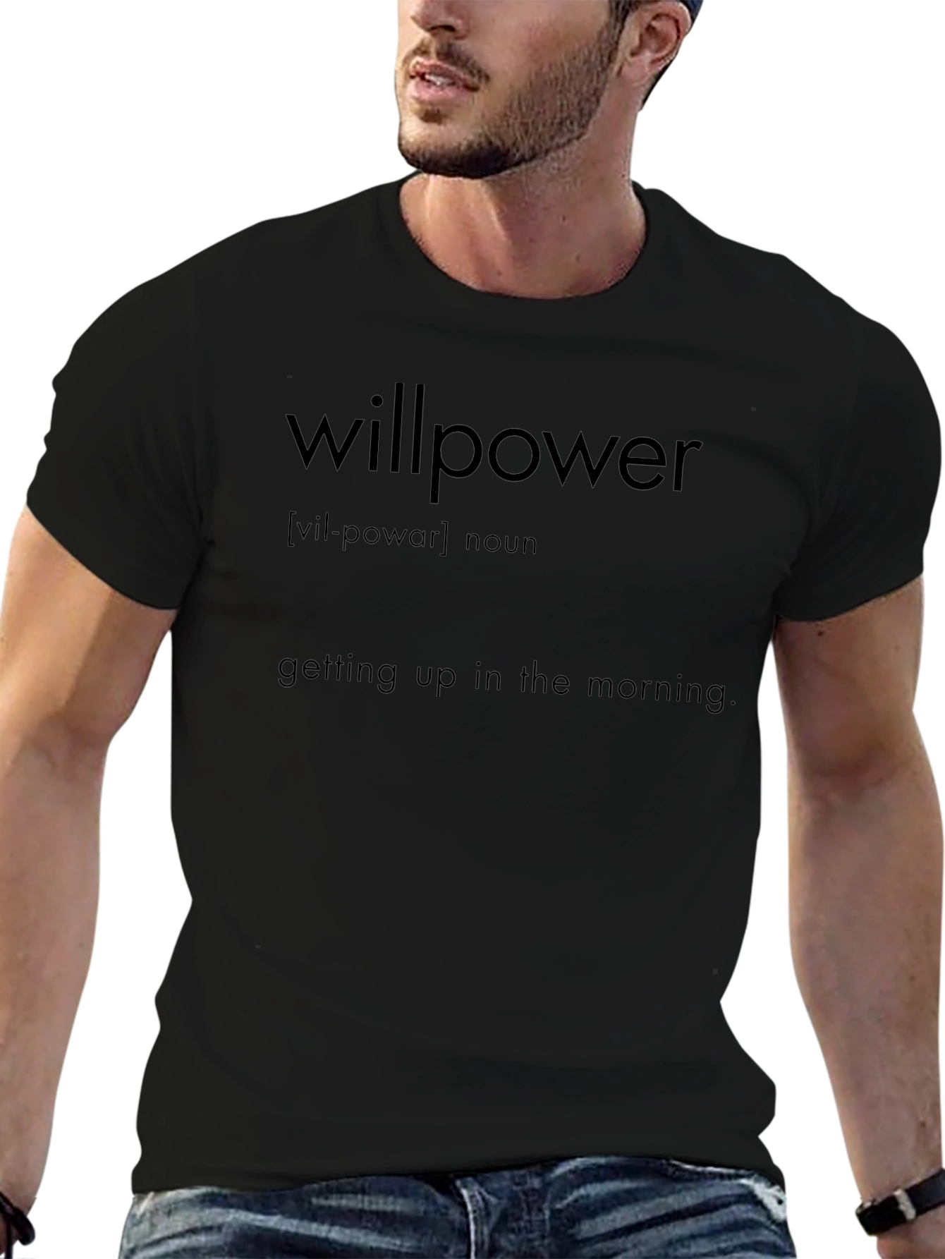 Willpower Definition Black T-Shirt