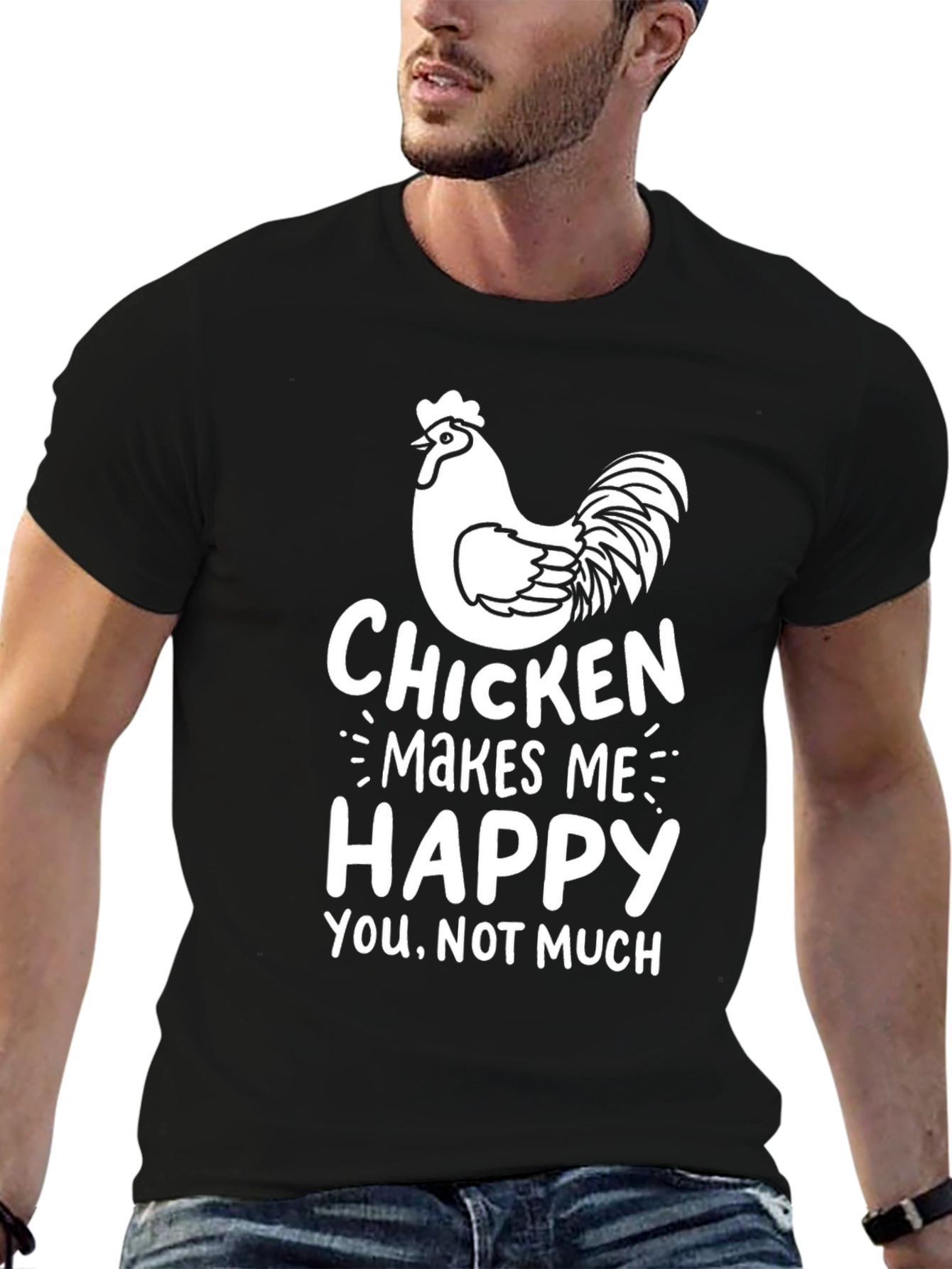 Funny Chicken Makes Me Happy T-Shirt