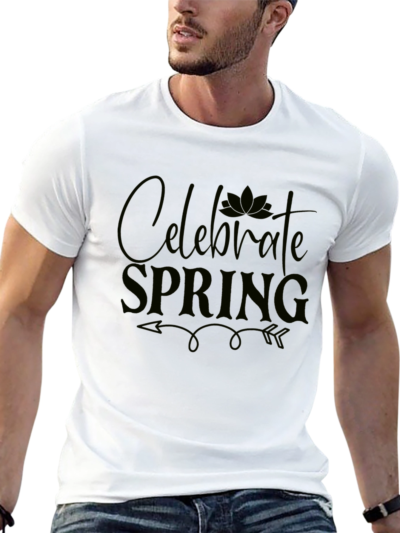 Celebrate Spring Graphic Tee - Black