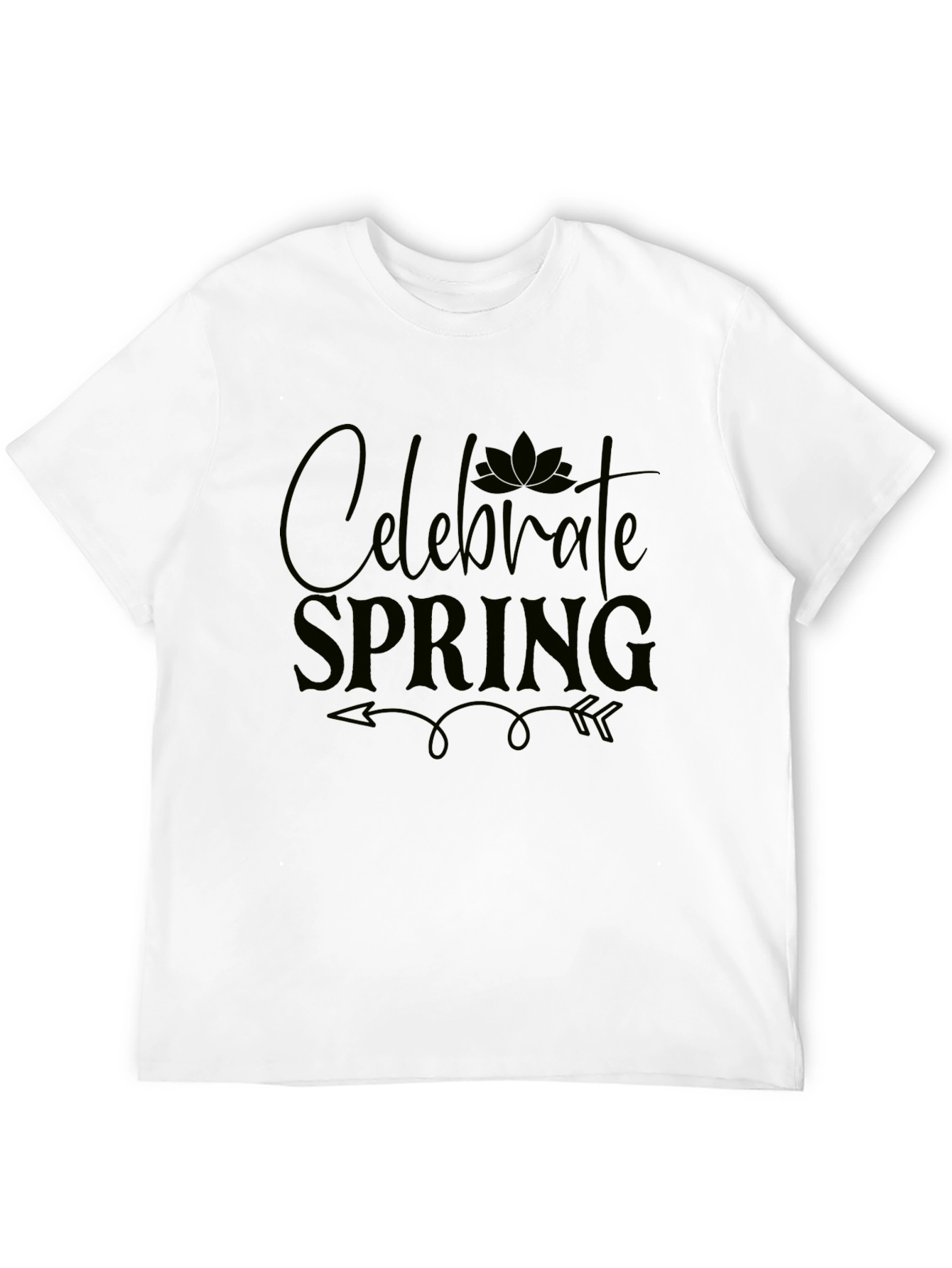 Celebrate Spring Graphic Tee - Black