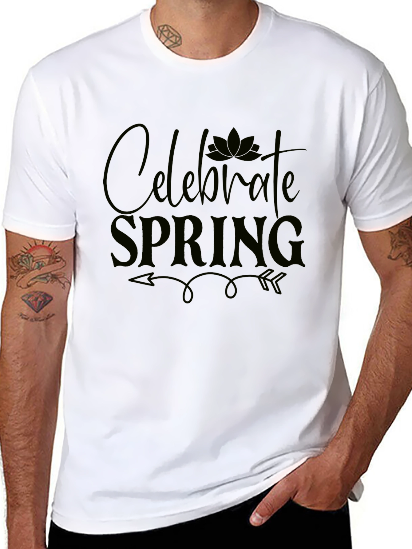 Celebrate Spring Graphic Tee - Black