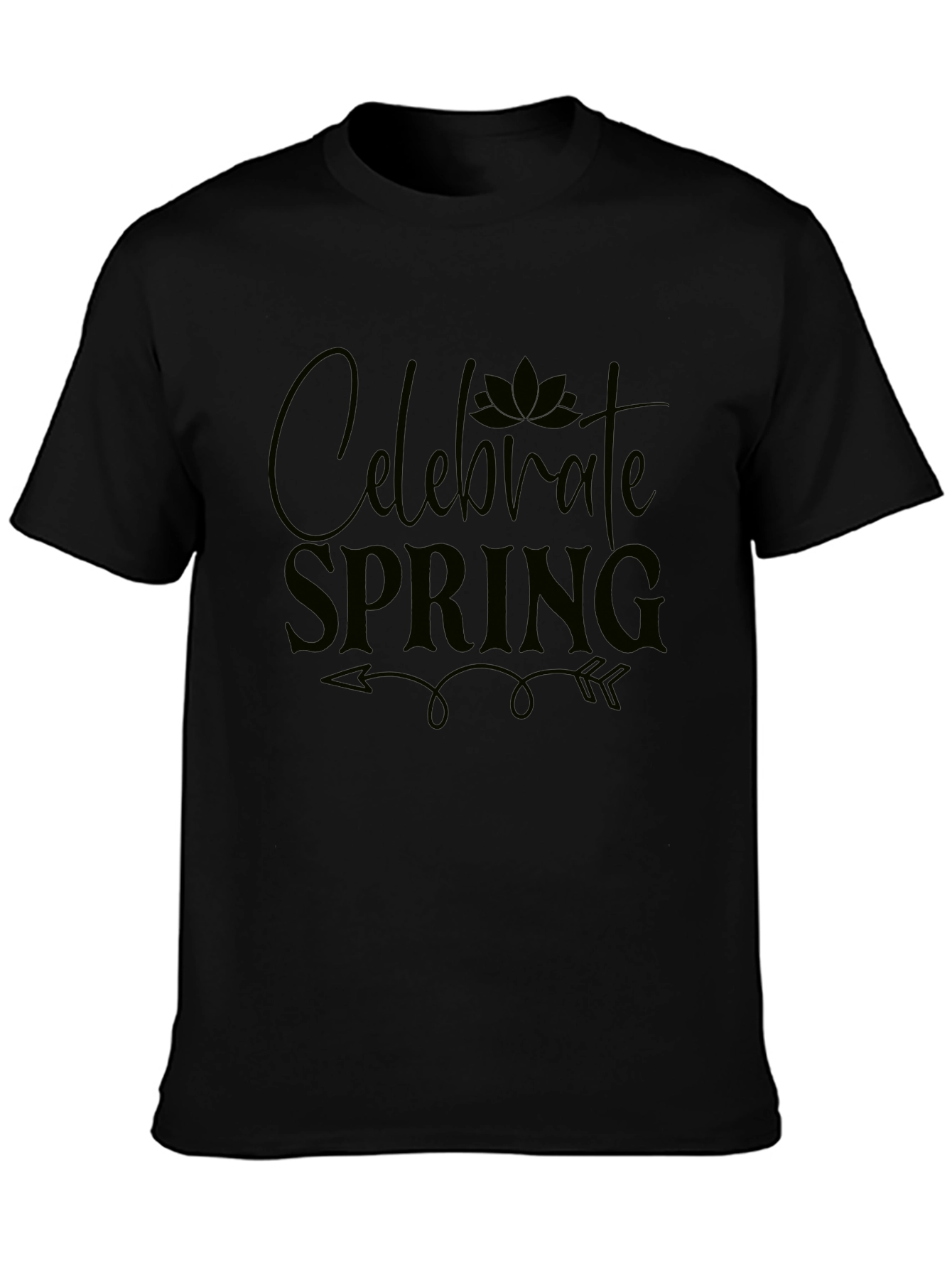 Celebrate Spring Graphic Tee - Black