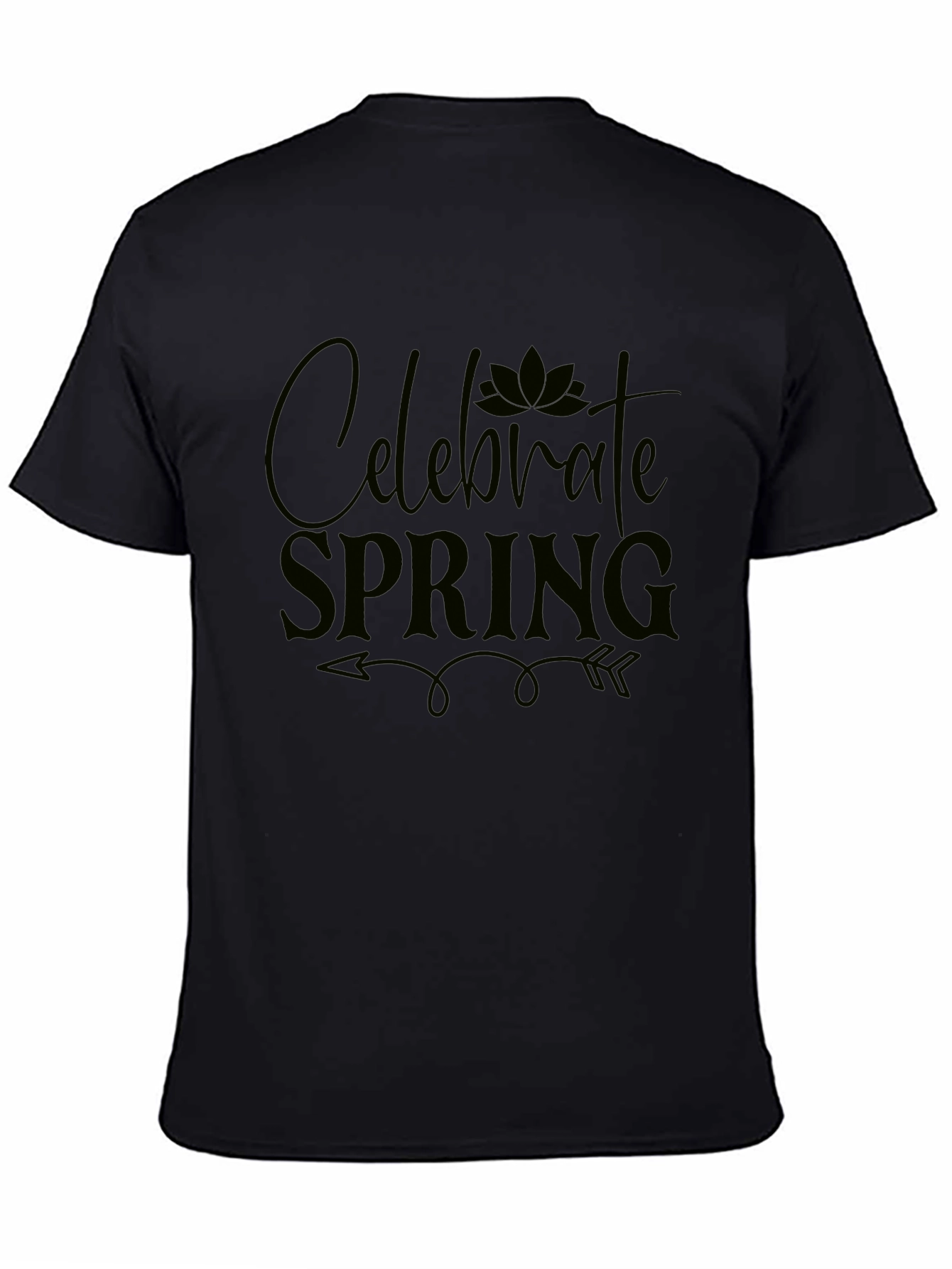 Celebrate Spring Graphic Tee - Black