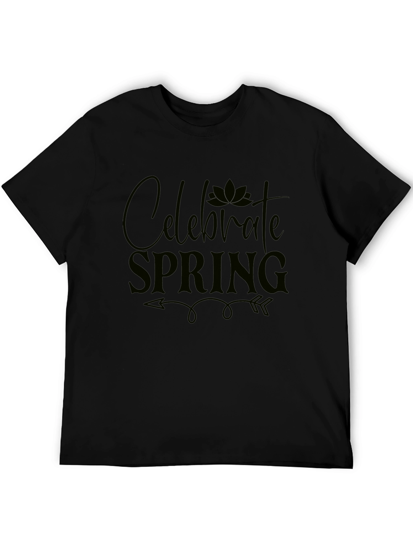 Celebrate Spring Graphic Tee - Black