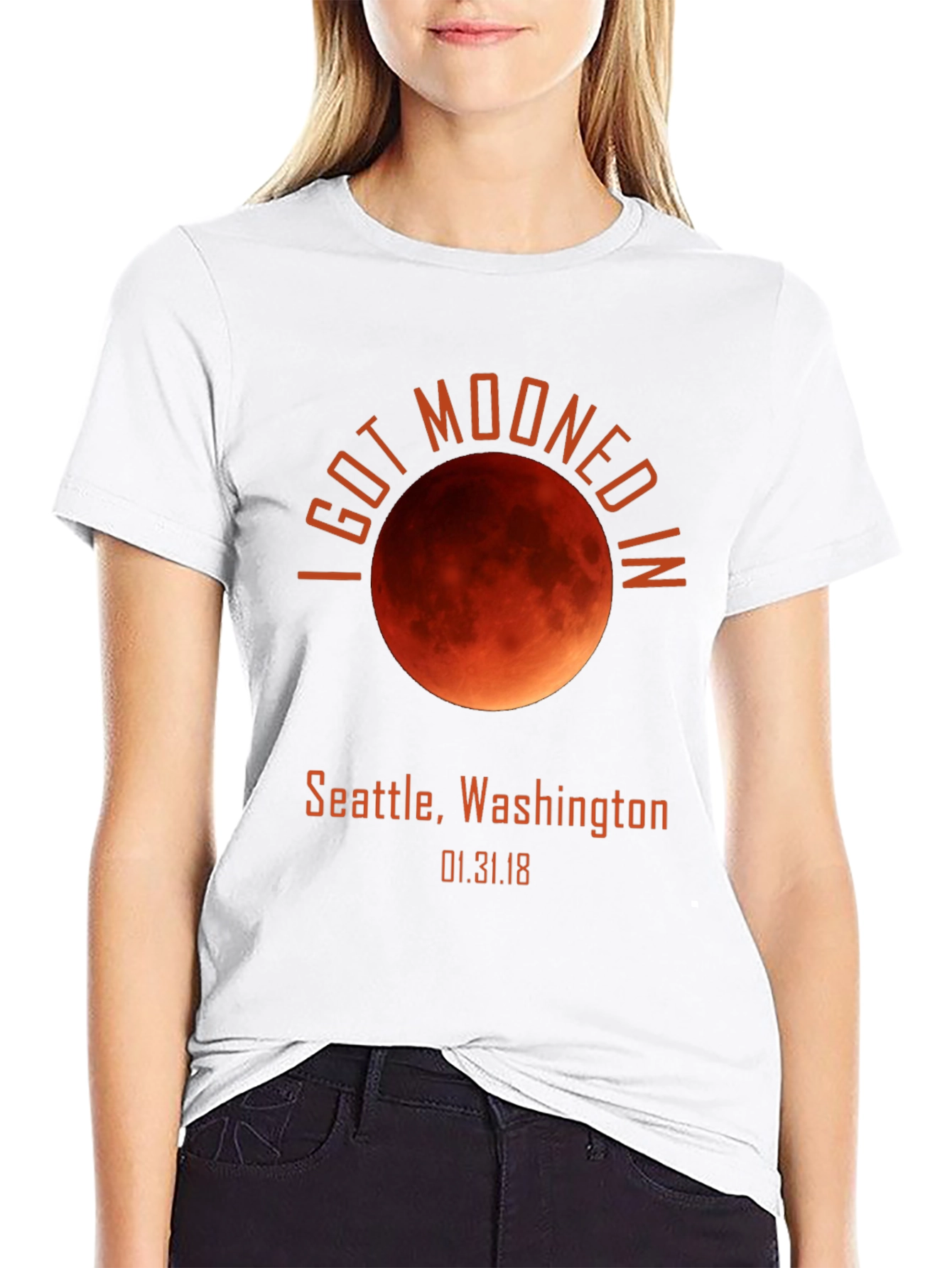 I Got Mooned in Seattle Blood Moon T-Shirt