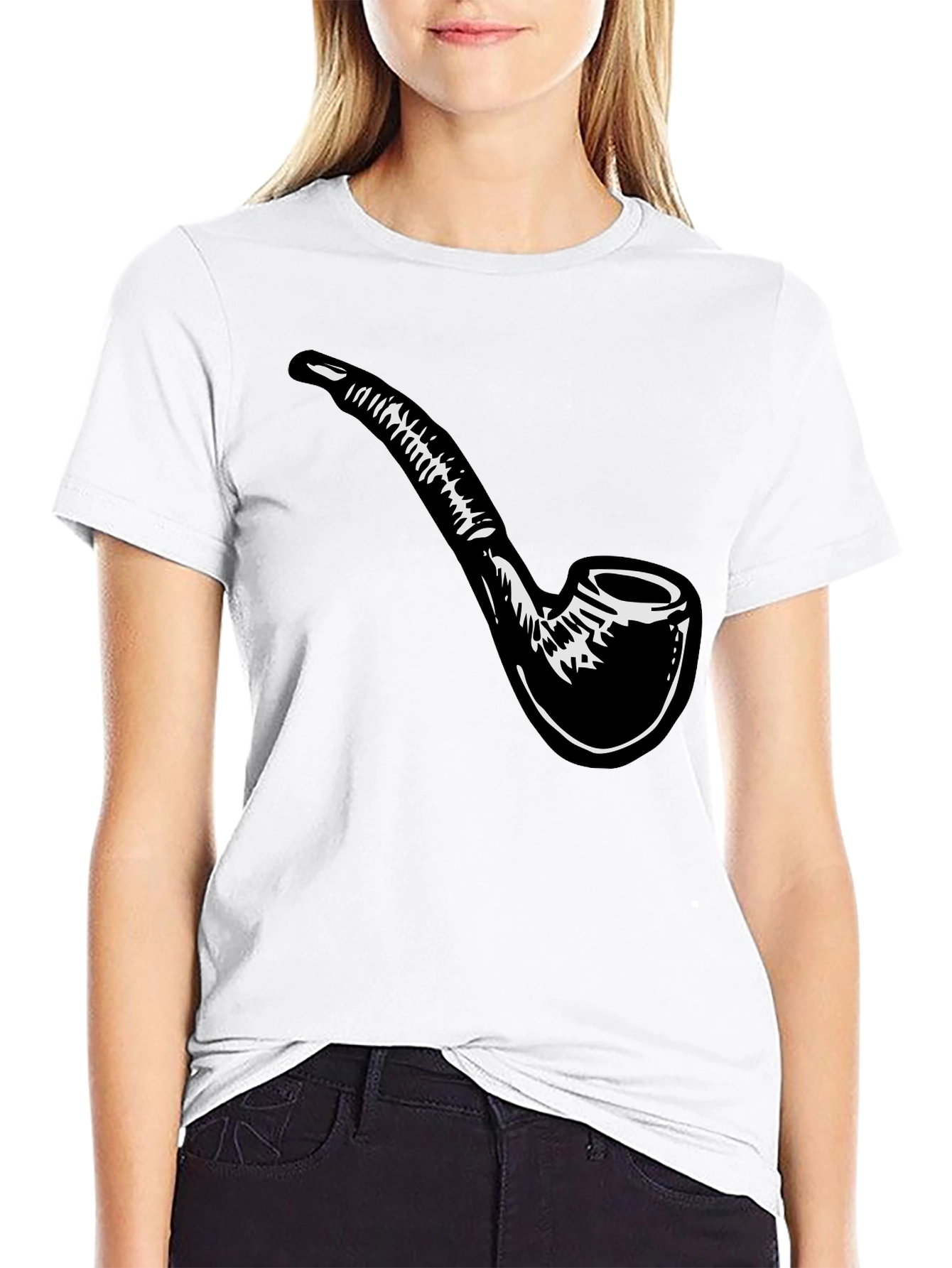 Smoking Pipe T-Shirt - Classic Black Cotton Tee