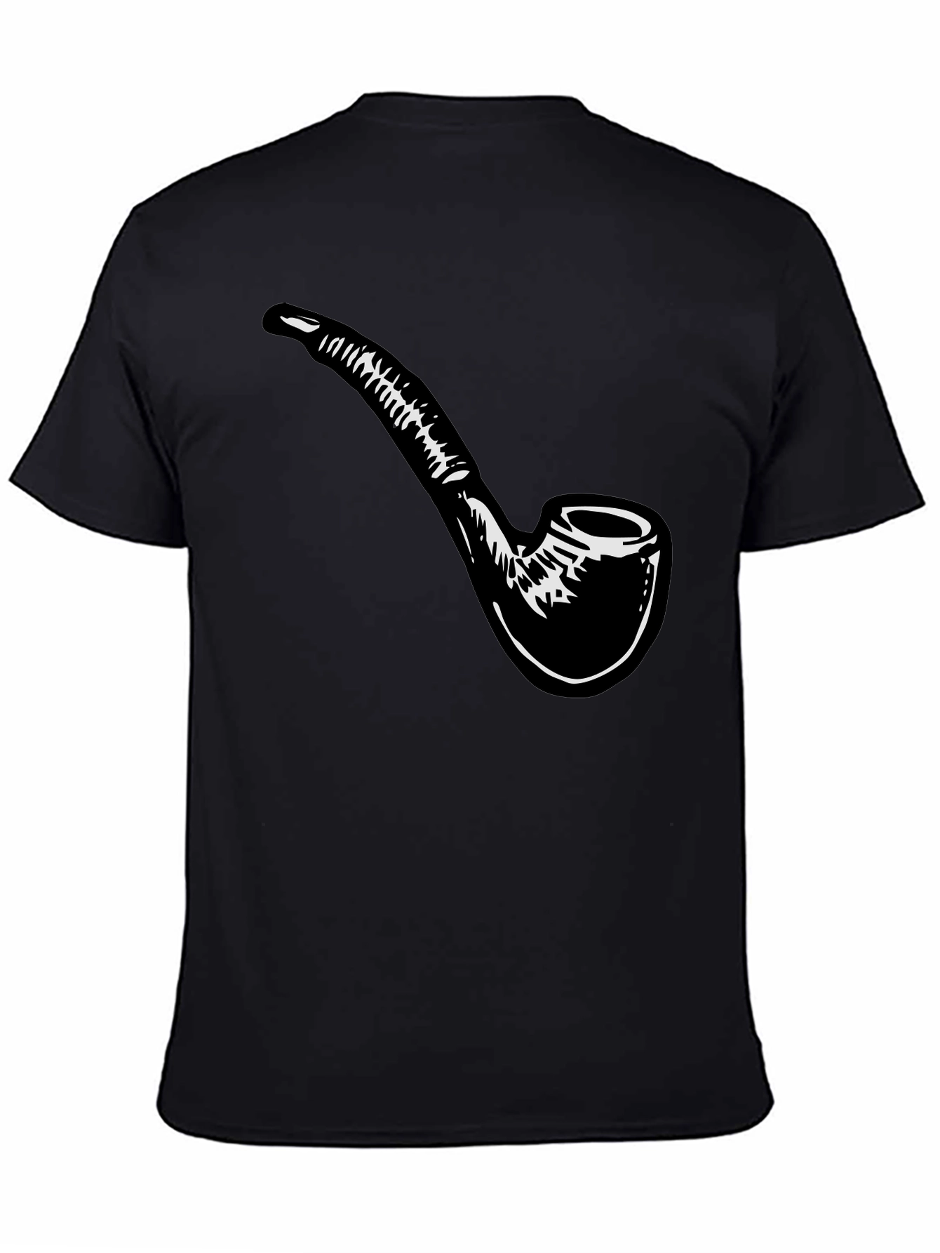 Smoking Pipe T-Shirt - Classic Black Cotton Tee