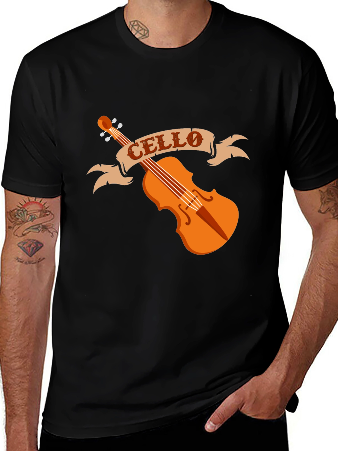 Cello Musician T-Shirt - Band Instrument Tee