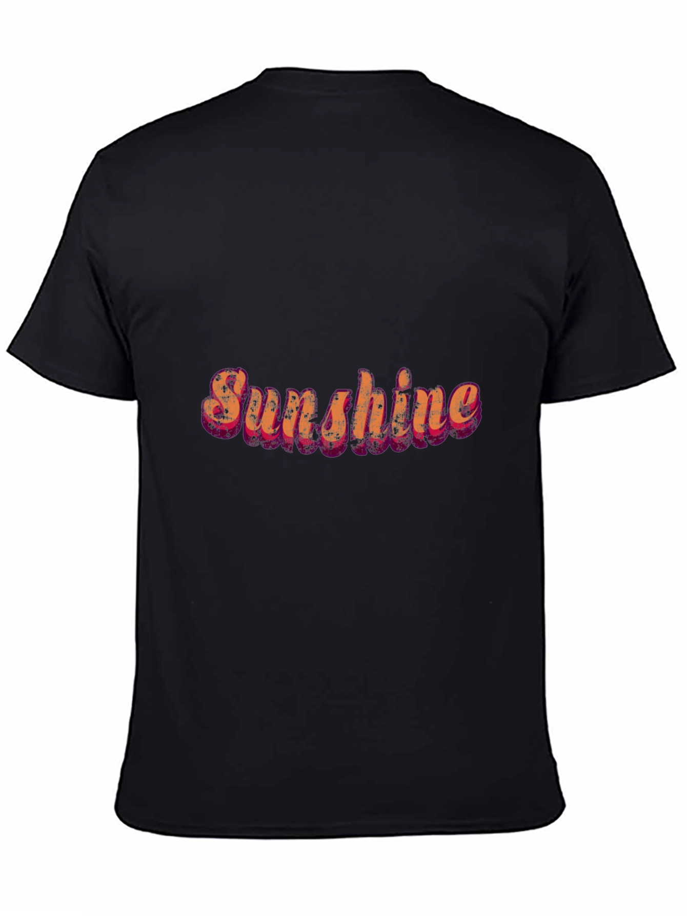 Sunshine Graphic Print Black Casual T-Shirt