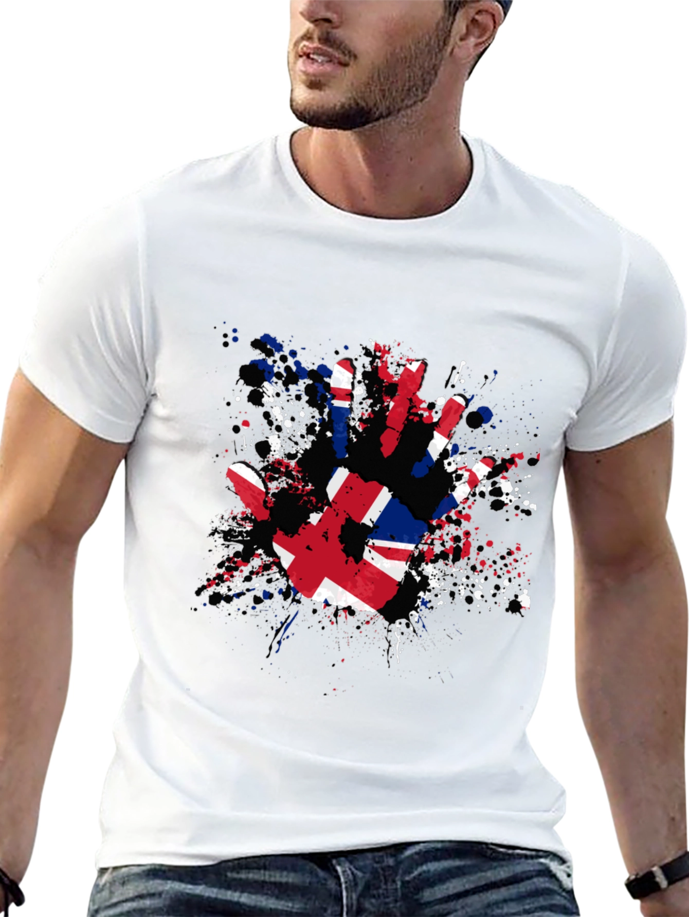 UK Flag Handprint Graphic Tee