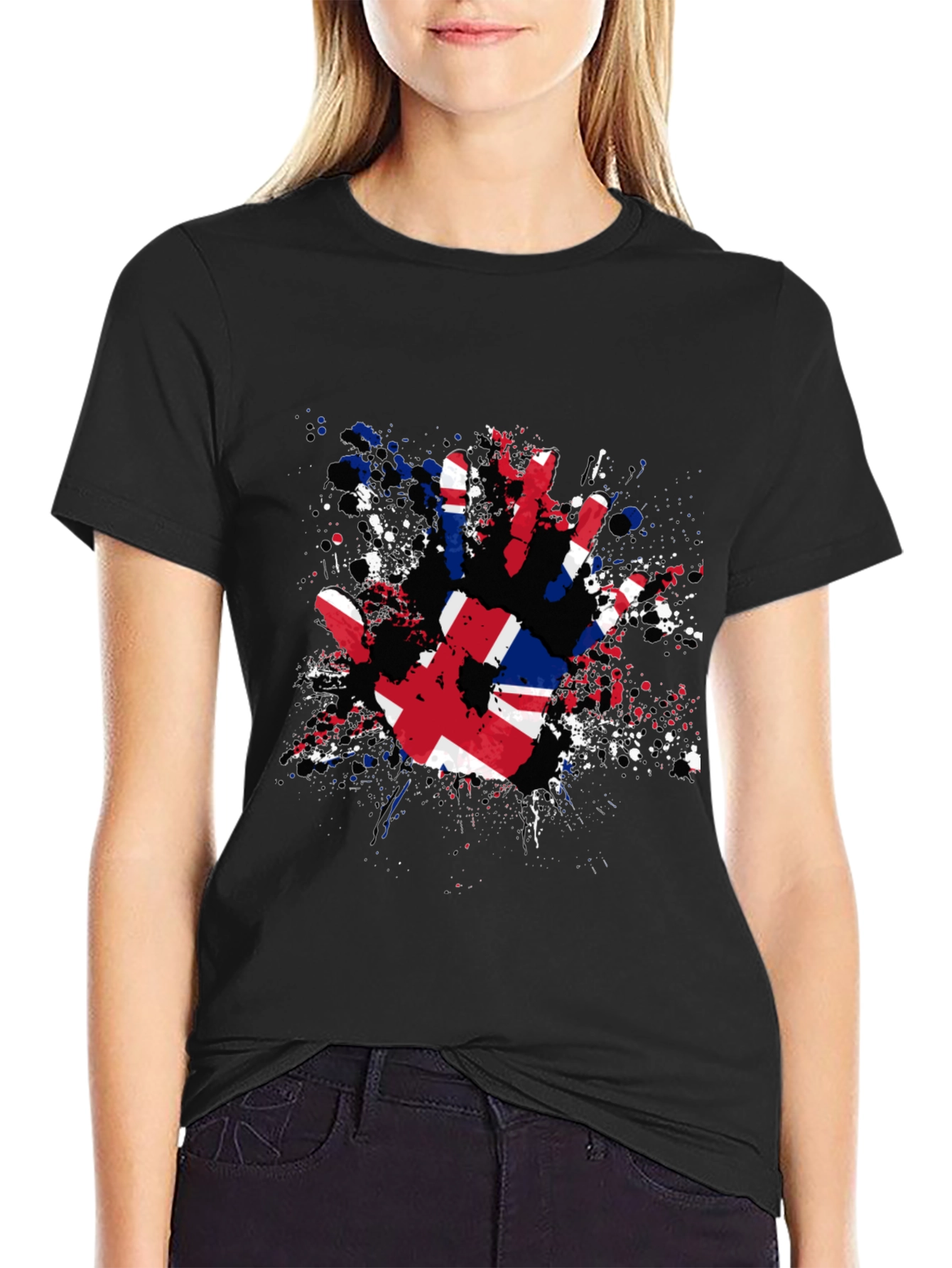 UK Flag Handprint Graphic Tee