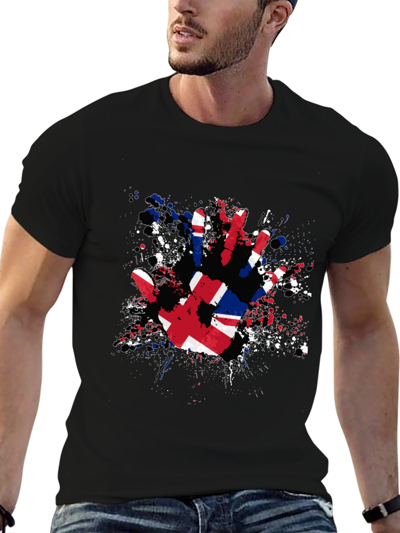 UK Flag Handprint Graphic Tee