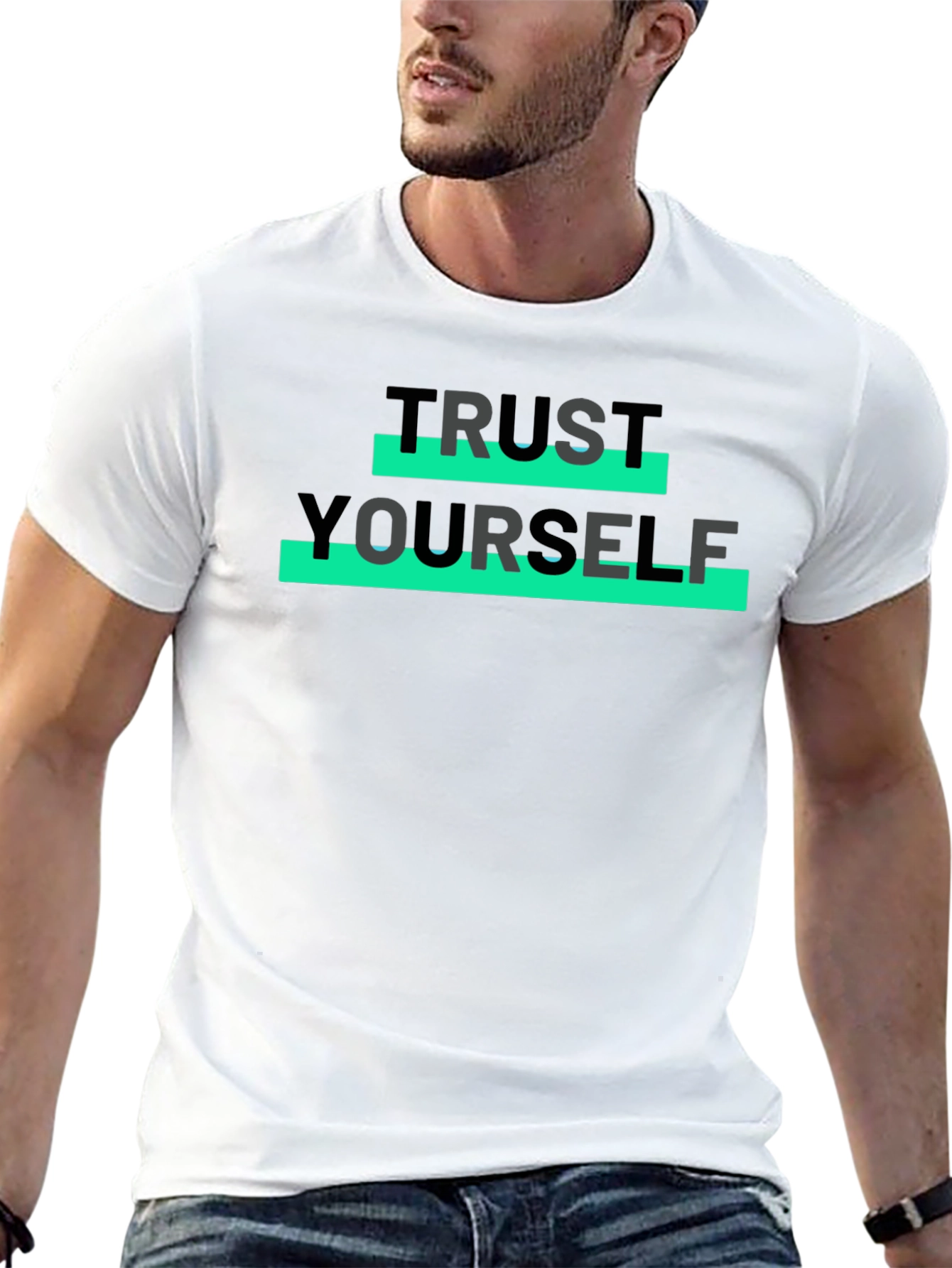 Trust Yourself Graphic Tee - Stylish Black T-Shirt