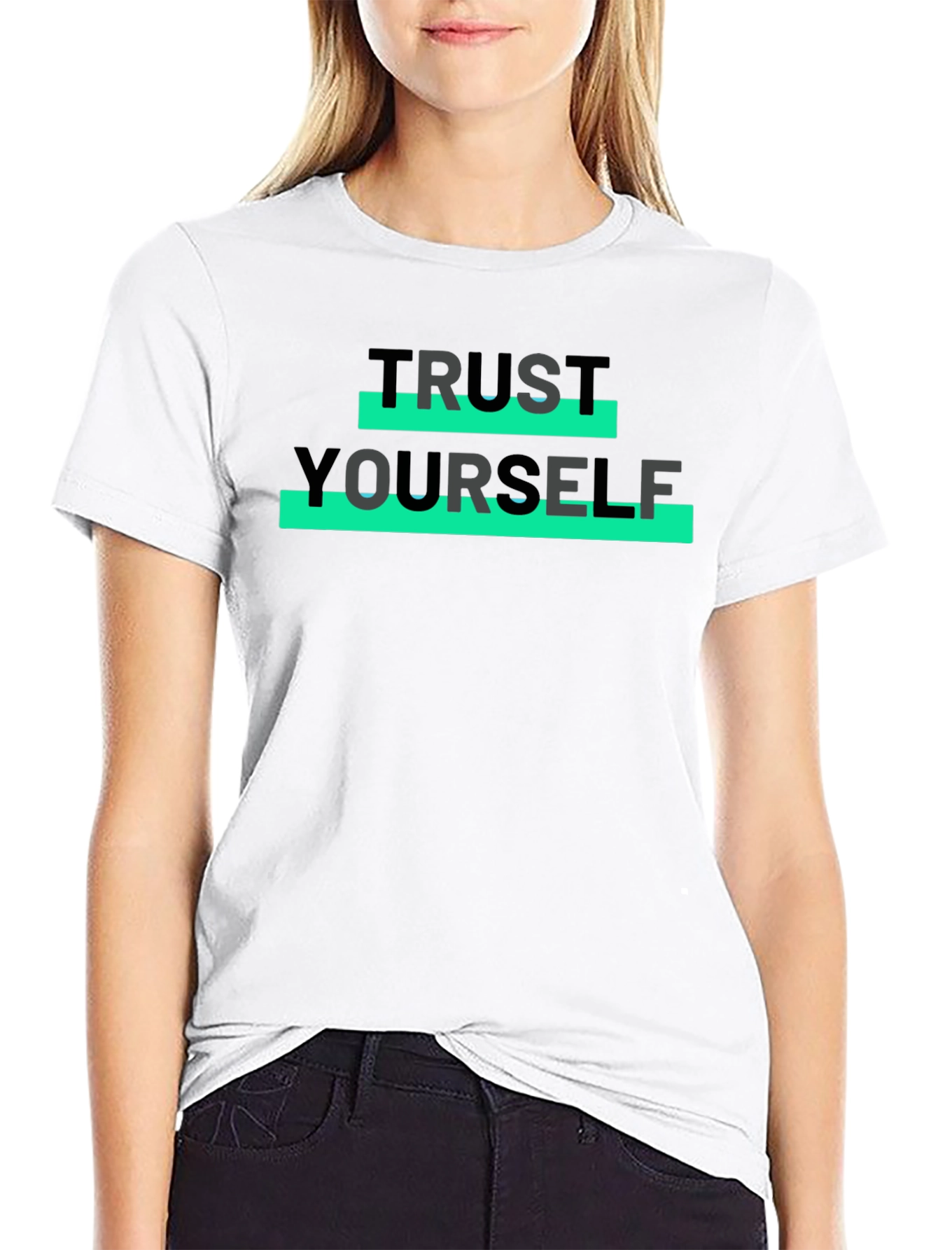 Trust Yourself Graphic Tee - Stylish Black T-Shirt