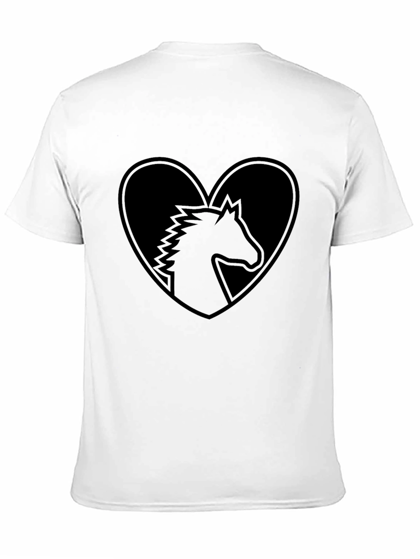 Horse Lover Tee - Heart Silhouette Graphic Shirt