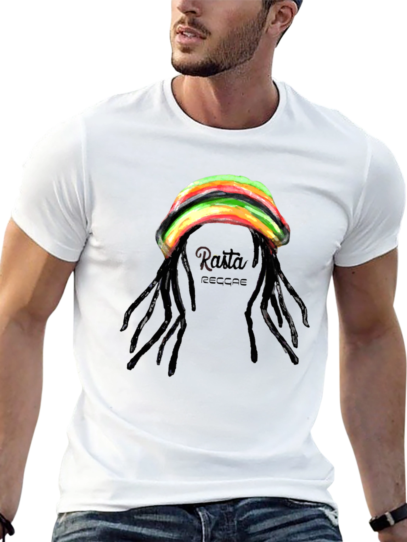 Rasta Reggae T-Shirt - Black Graphic Tee