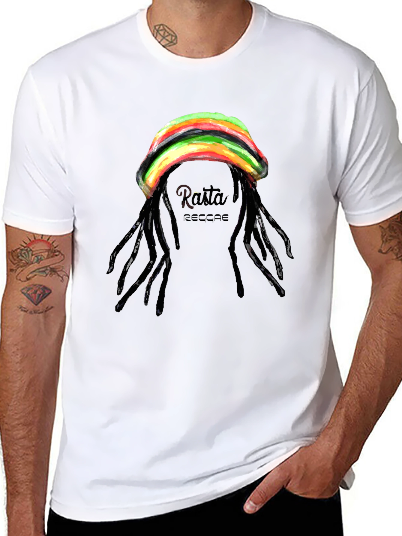 Rasta Reggae T-Shirt - Black Graphic Tee