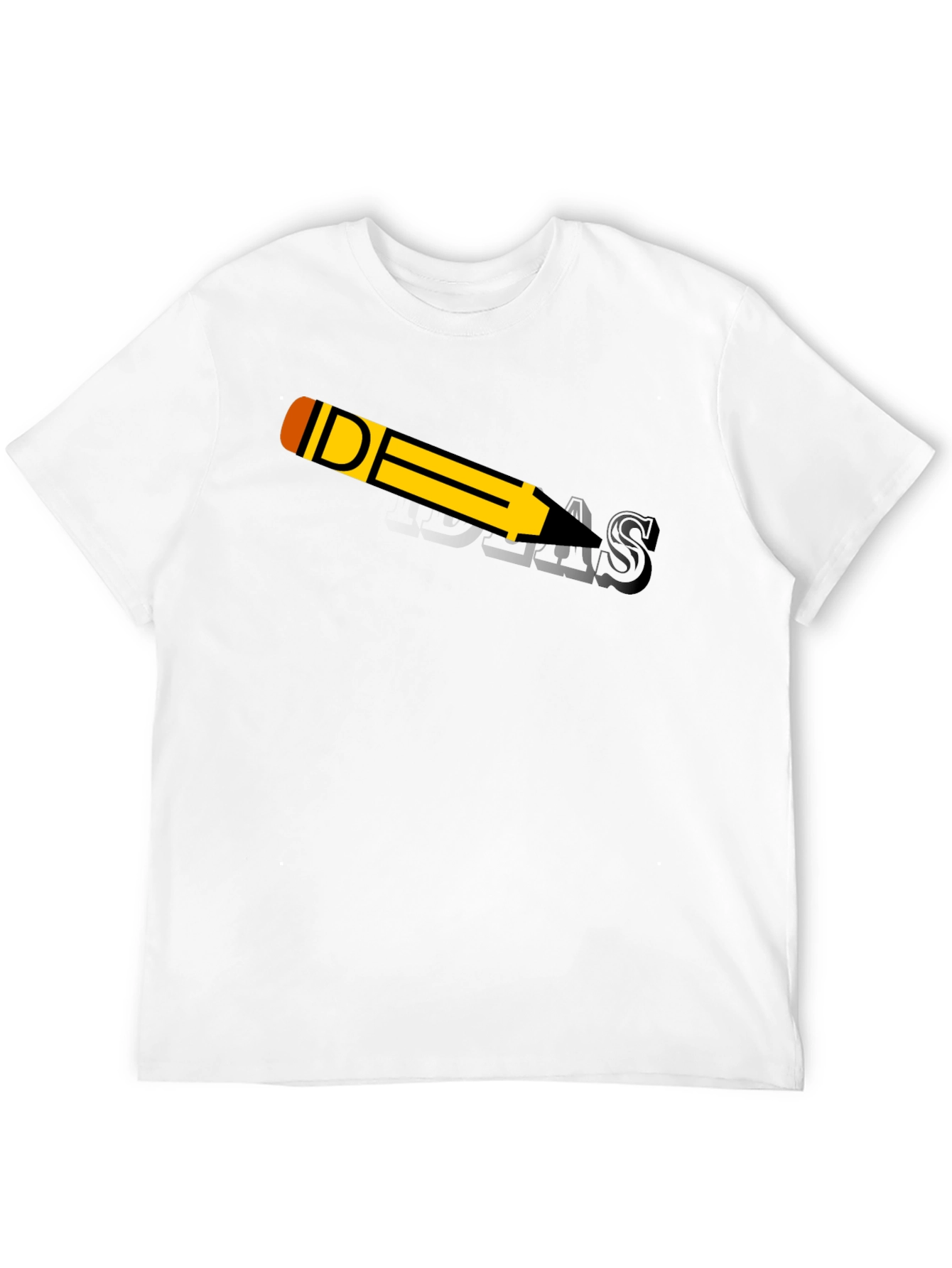 Ideas Pencil Black Graphic T-Shirt
