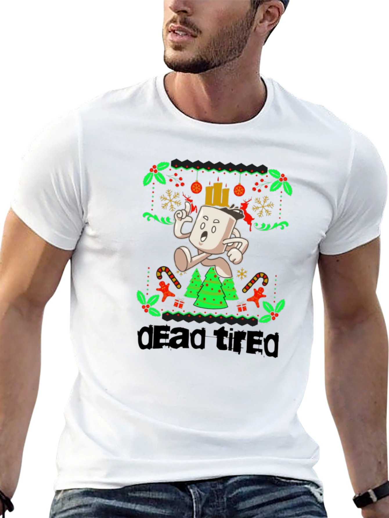 Dead Tired Holiday Graphic Tee