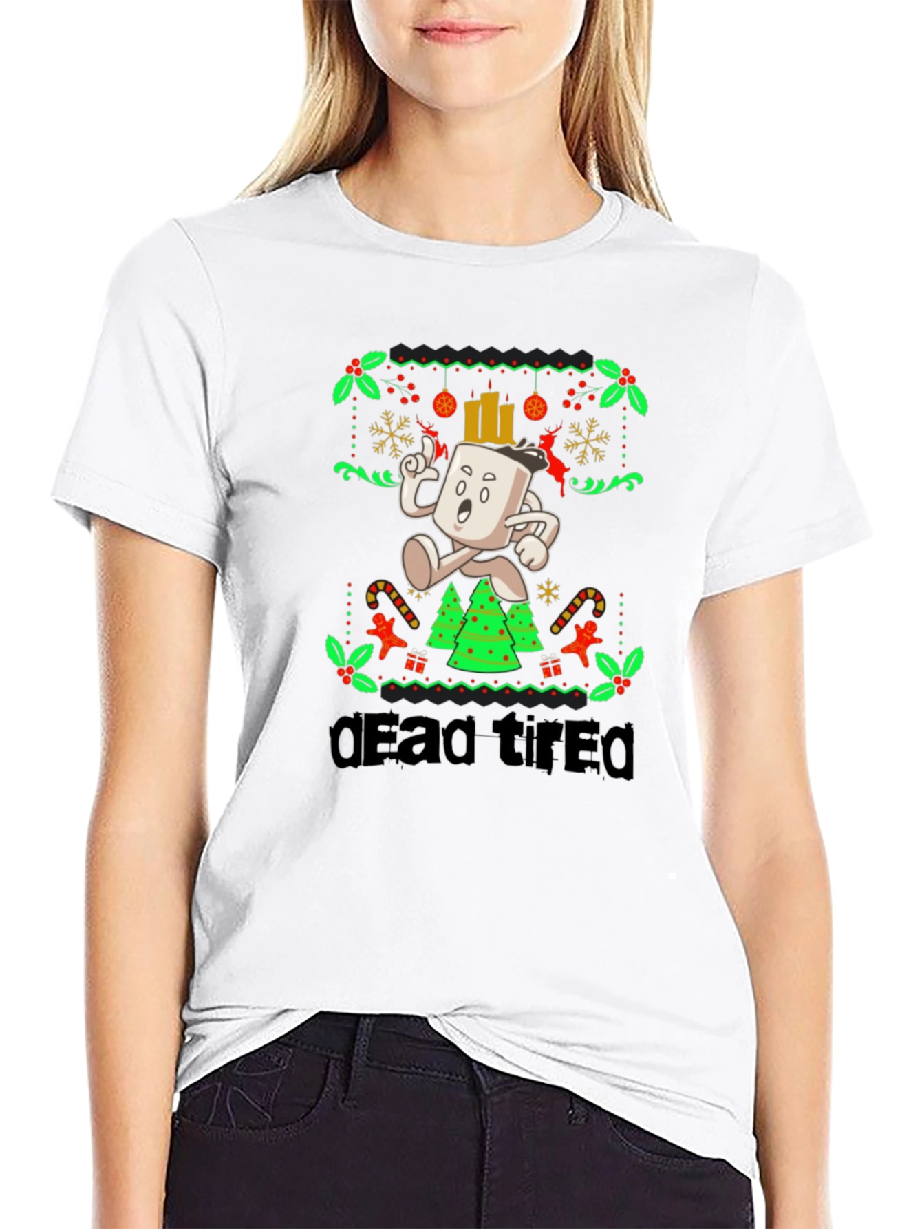 Dead Tired Holiday Graphic Tee
