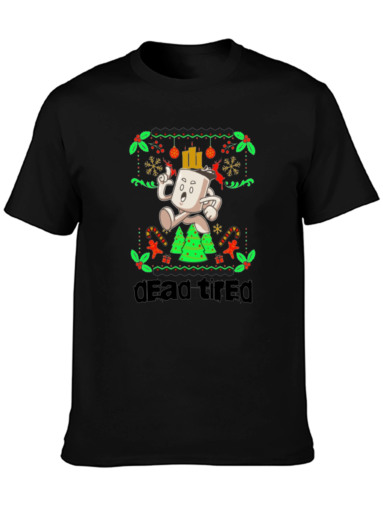 Dead Tired Holiday Graphic Tee