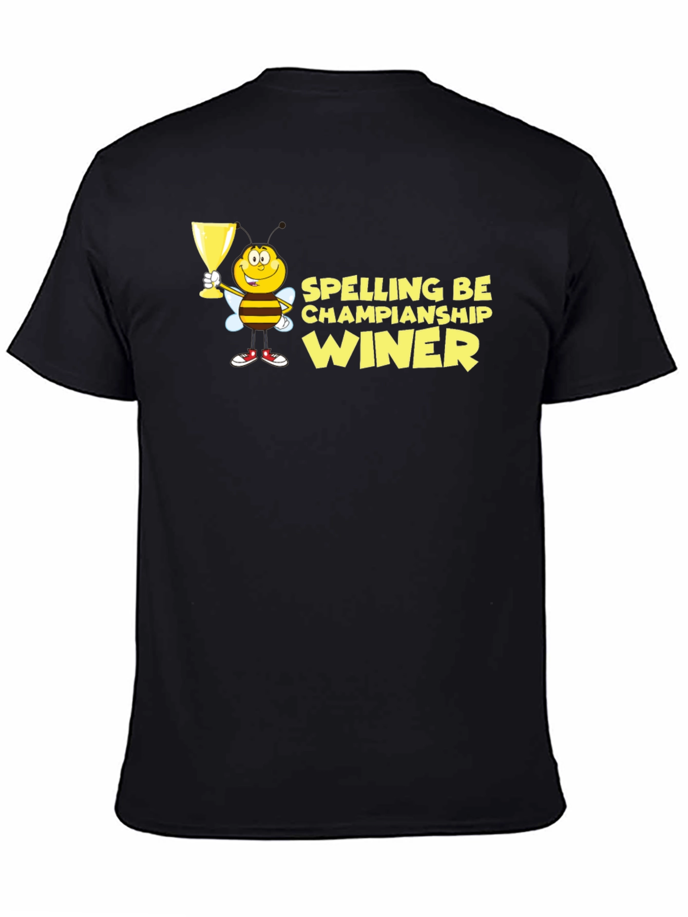 Spelling Bee Champion Winner Black T-Shirt