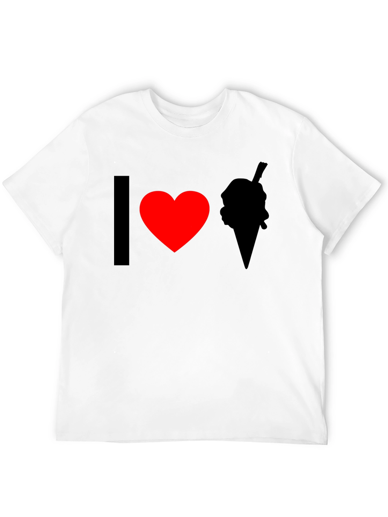I Heart Ice Cream Black T-Shirt